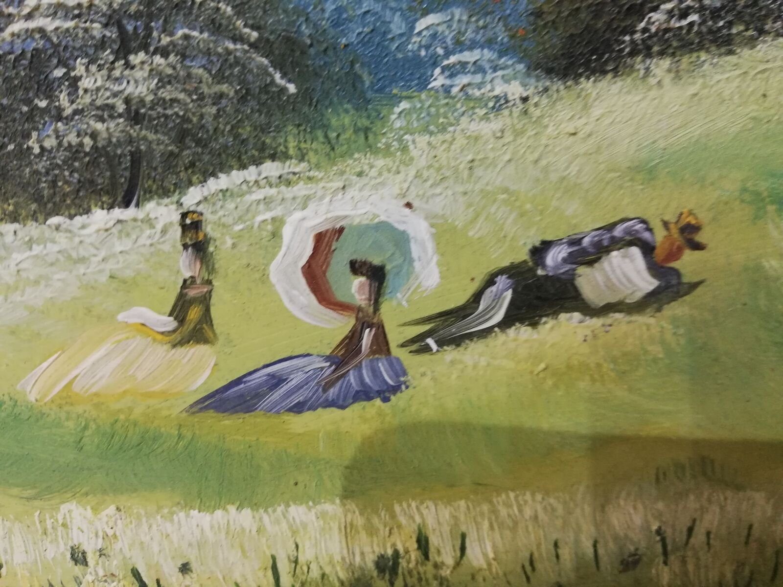 JVmoebel Ölbild Ölbild Ölbilder Gemälde Bild Sofort, St) (1 mit Bilder Handgemalt Rahmen Öl