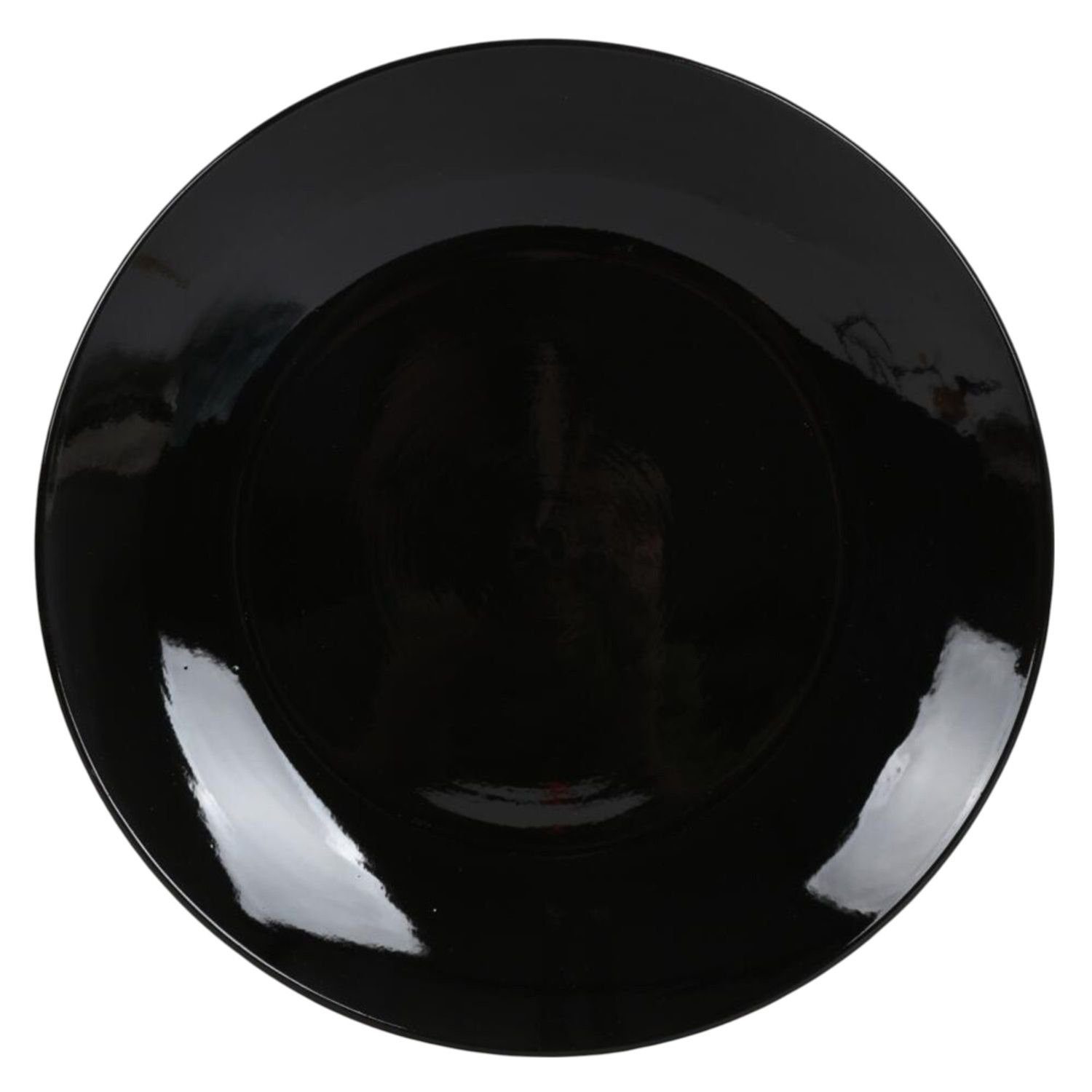 flach BURI Speiseteller weiß schwarz 4er-Set insgesamt Design, Teller modernes 6x
