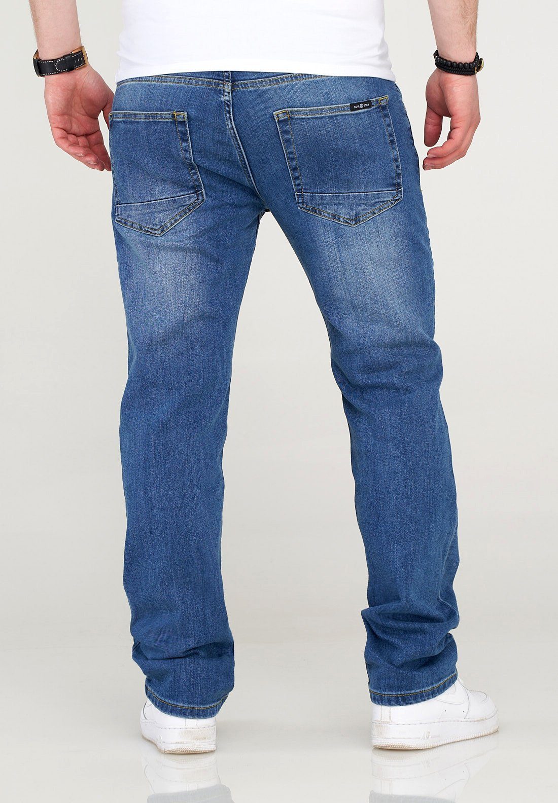 MJDINO Hellblau SOULSTAR Straight-Jeans