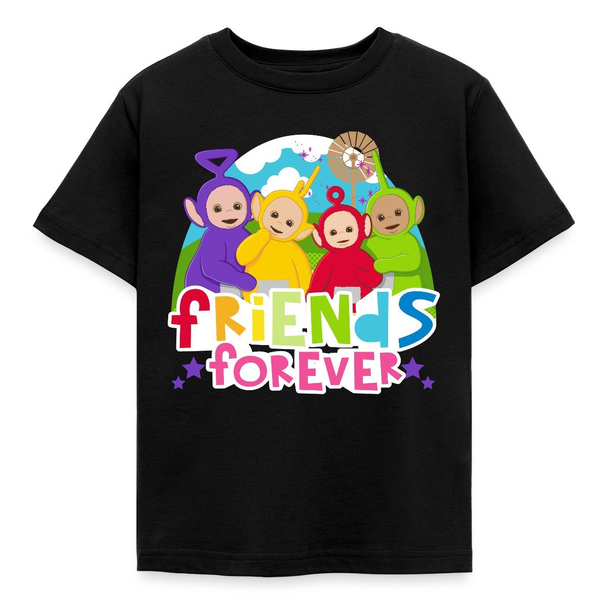 Spreadshirt T-Shirt Teletubbies Friends Forever Süßes Design Kinder T-Shirt (1-tlg)