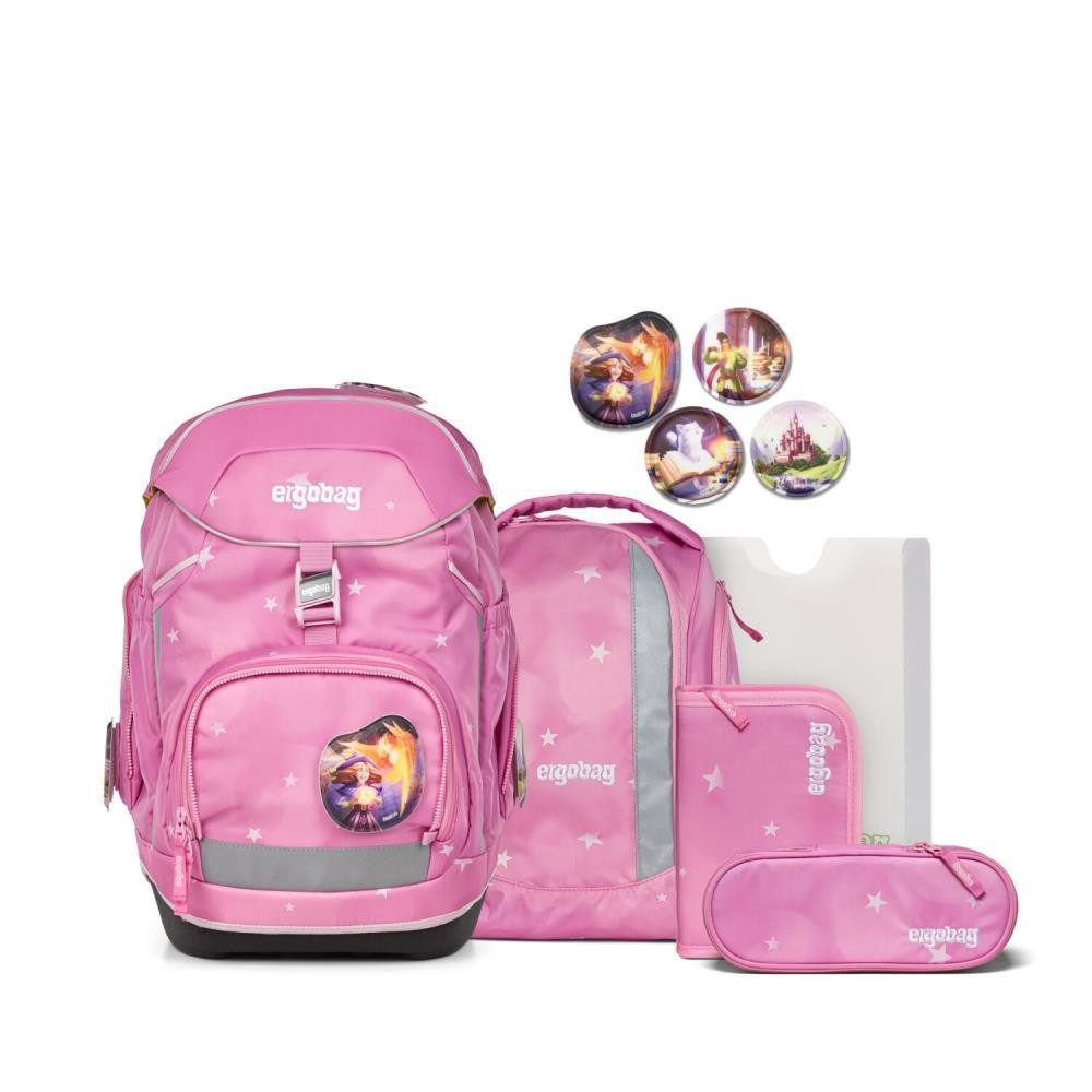 ergobag Schulrucksack Pack (6tlg., Federmäppchen, Sportrucksack, Heftebox, Schlmaperrolle und Kletties)