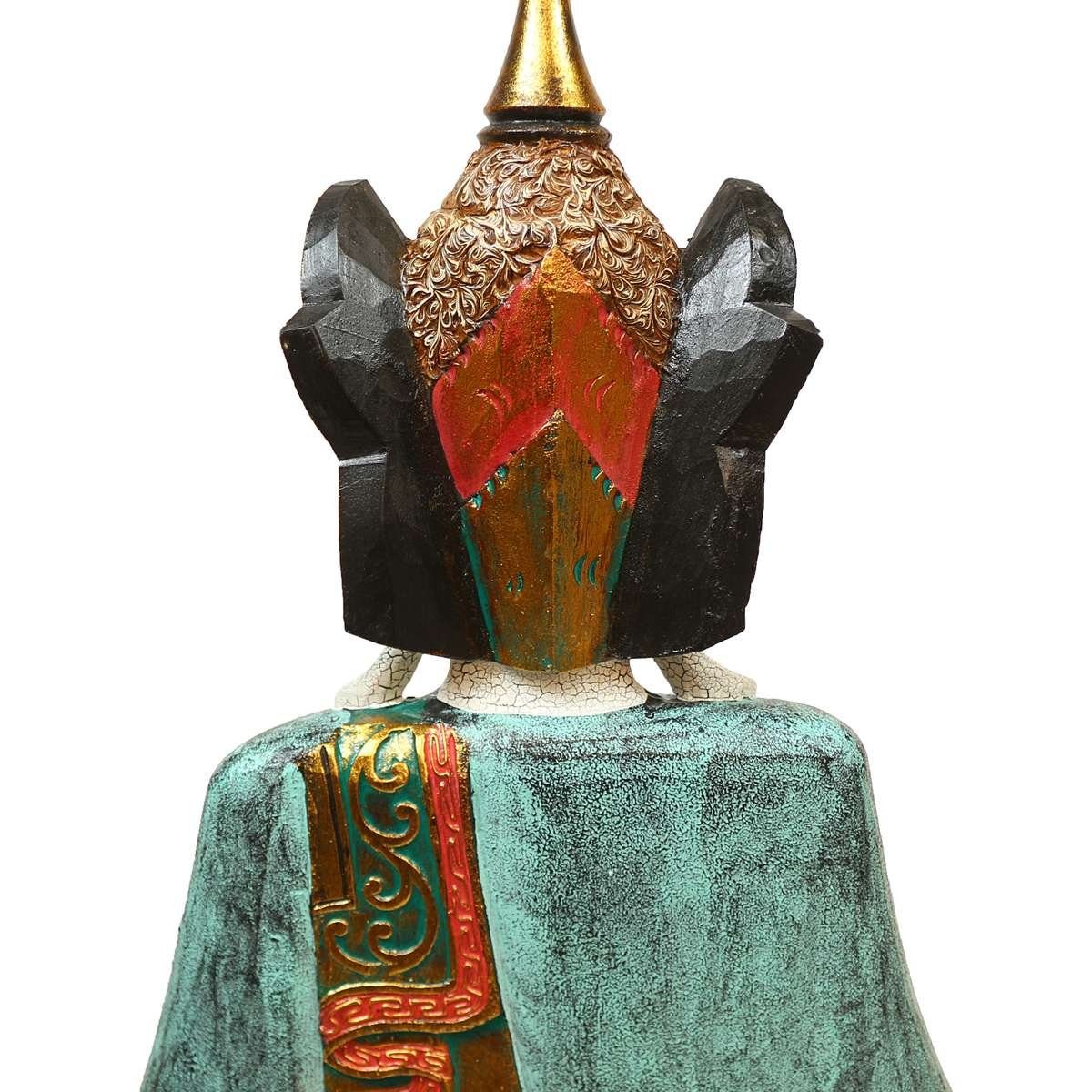 180 Ursprungsland Statue St), in Herstellung Oriental Gold Galerie Resin im cm Große Türkis Dekofigur (1 Handarbeit Buddha traditionelle