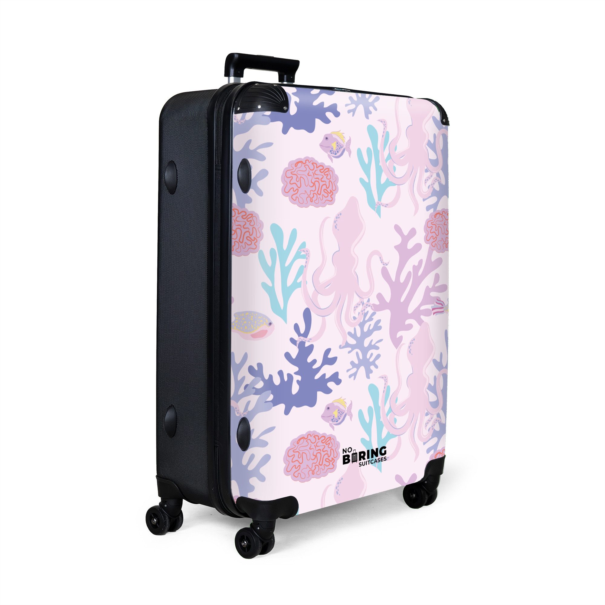 NoBoringSuitcases.com© Hartschalen-Trolley Rosa mit Unterwasseraufdruck 77 günstig online kaufen