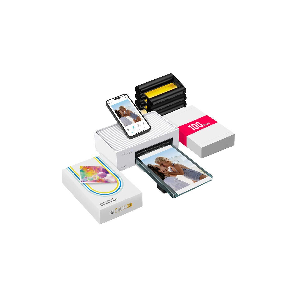 Liene Liene Amber M100 Fotodrucker 4x6 Bluetooth tragbar Fotodrucker