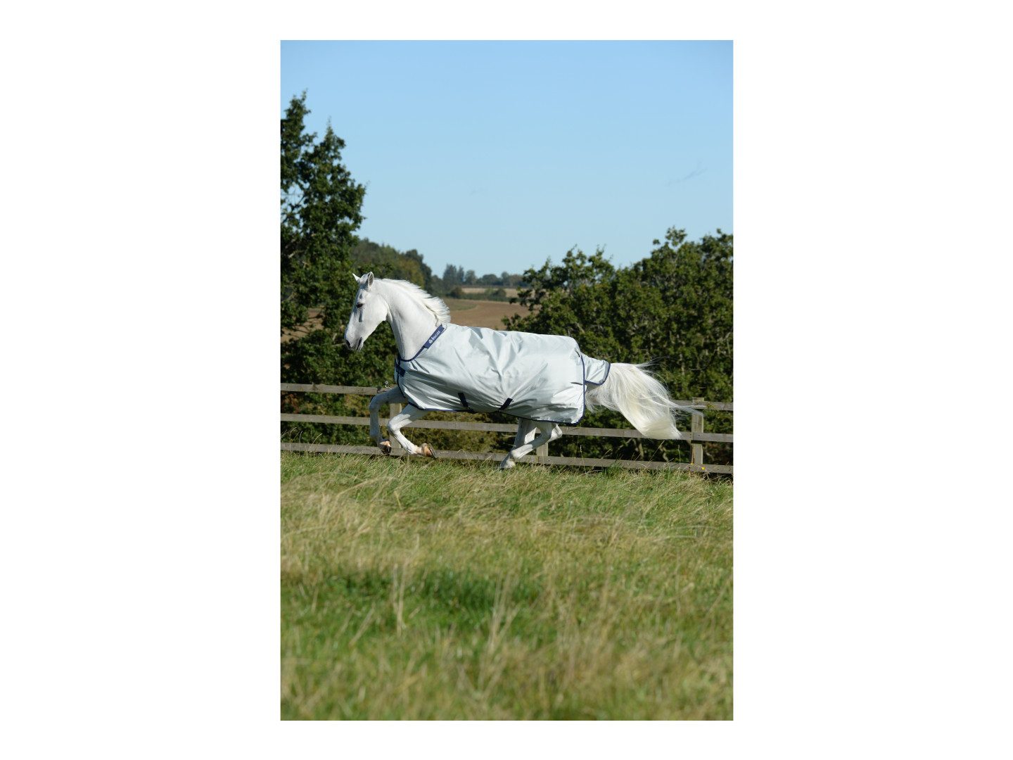Bucas Ausreitdecke Outdoordecke Power Turnout Medium 150g in Silver