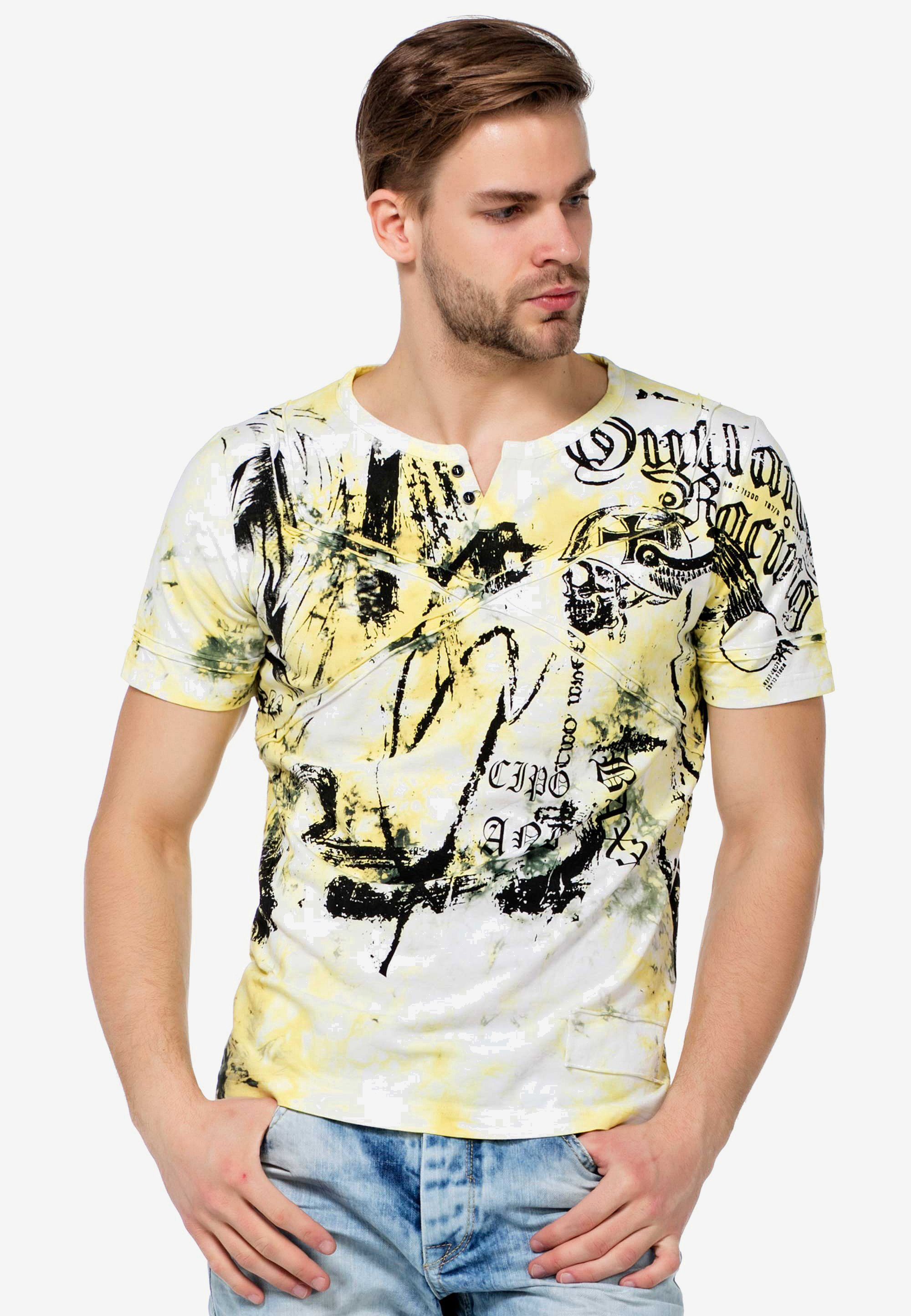 Cipo & Baxx T-Shirt mit coolen Design-Prints