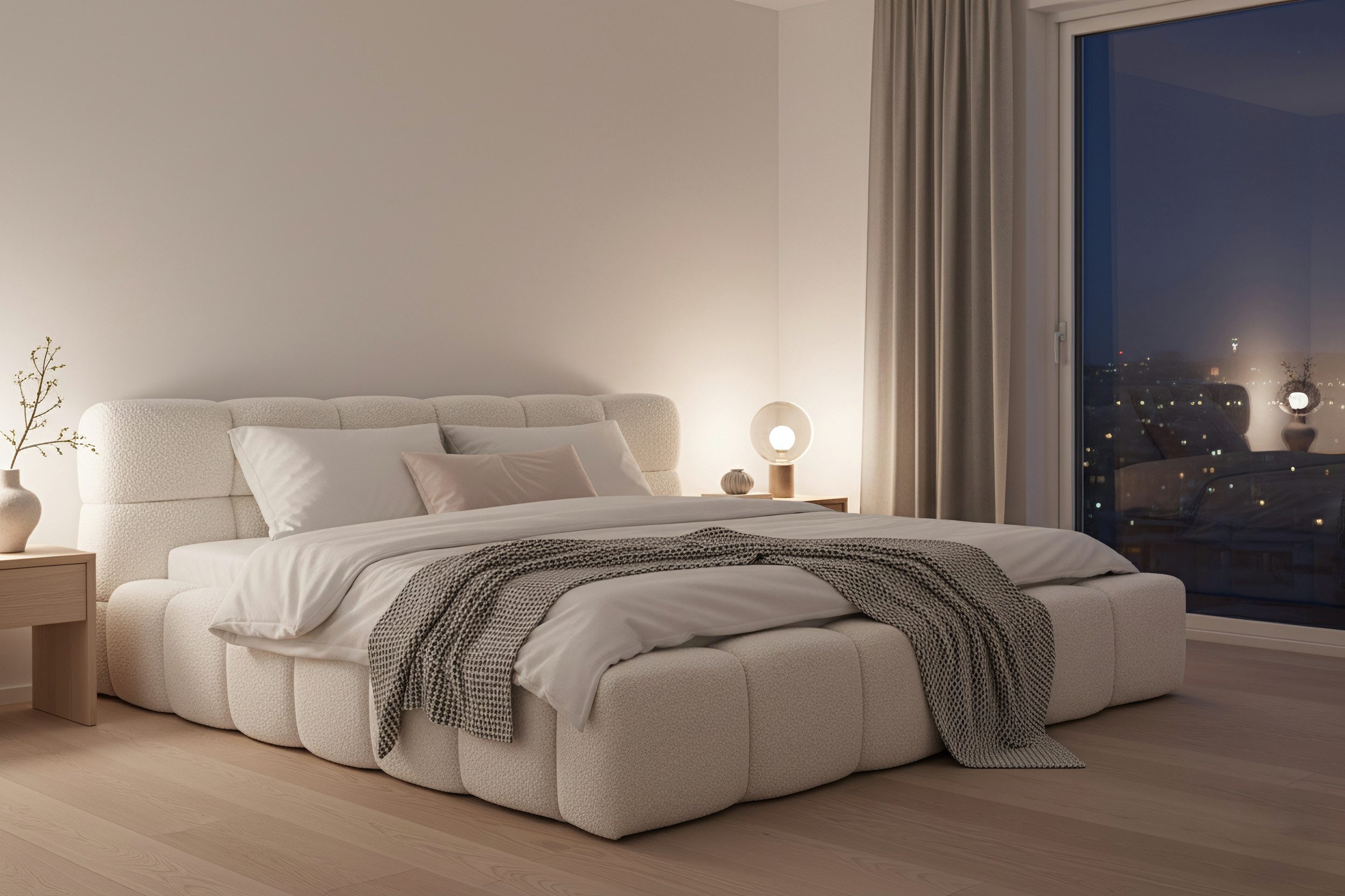 NEXT COLLECTION Bett TEDDY (Doppelbett 140x200 / 160x200 / 180x200 / 200x200 cm), Metallgestell, Gasfedern