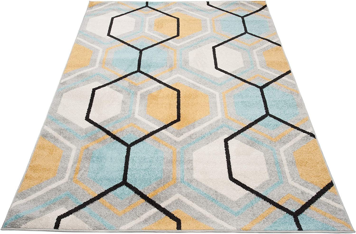 Mazovia Teppich LAZUR_Geometric, 80x150, Geometrisch, Modern, Kurzflor, Gemustert