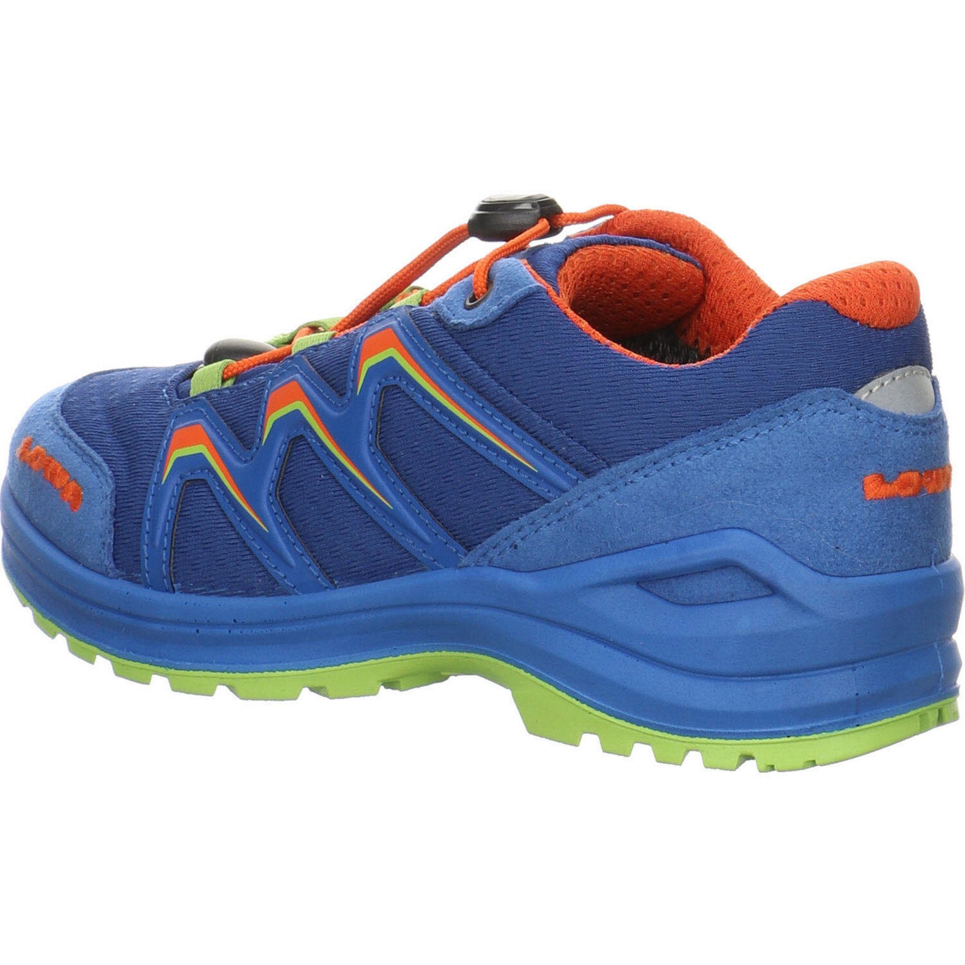 Synthetikkombination royal/limone Outdoorschuh Lowa Jungen Schnürhalbschuhe