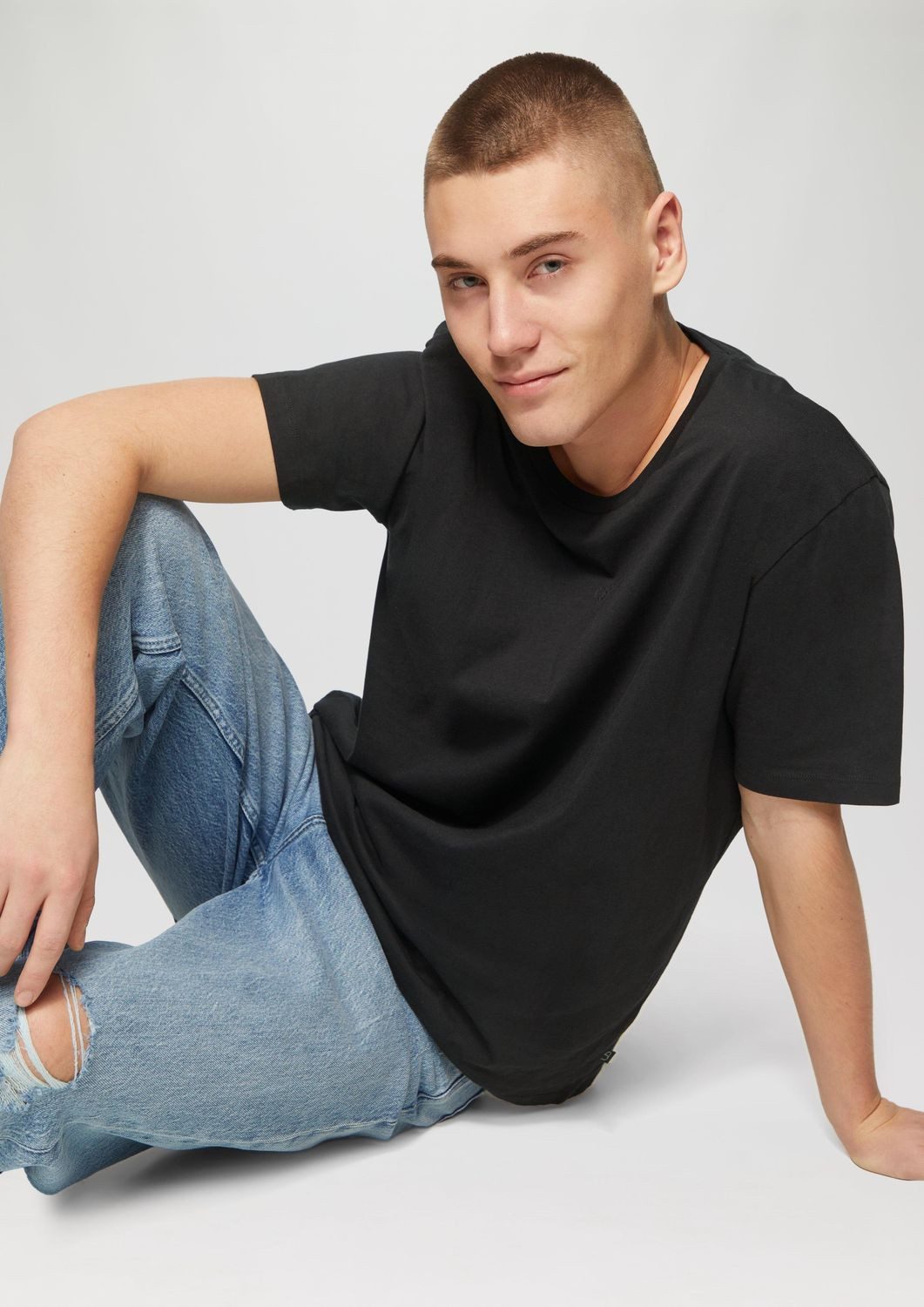 QS T-Shirt Basic (2-tlg) Rundhals, kurzarm, Logo, im 2er Pack