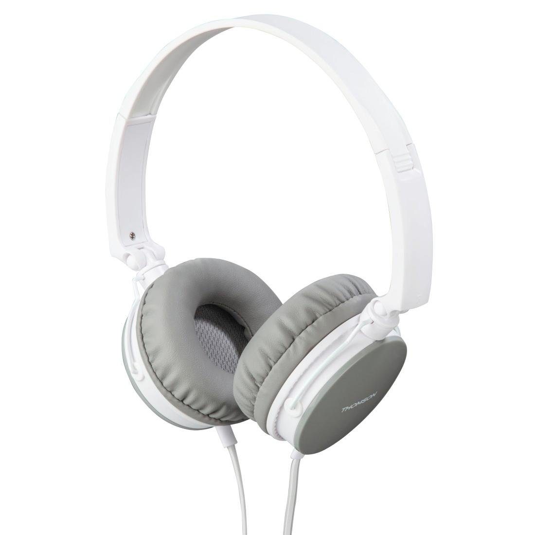 Thomson »On-Ear Kopfhörer Headset-flaches Kabel Telefon-Funktion  HED2207WH/GR« On-Ear-Kopfhörer