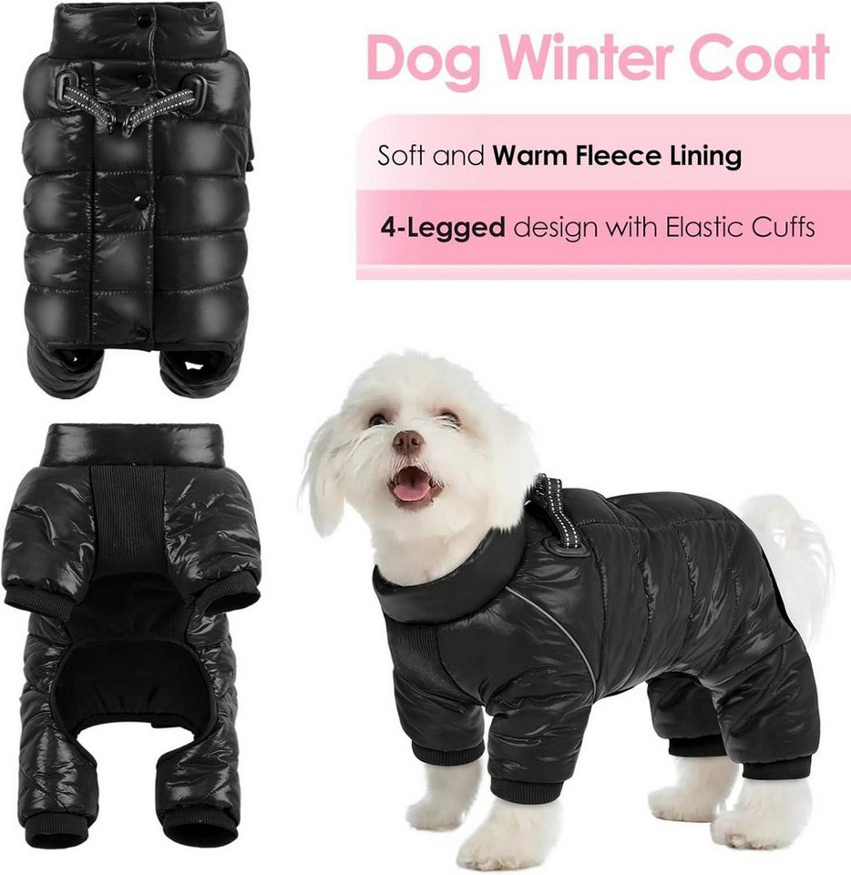 Thumbnail - AOFITEE Schutzkragen Wasserdichter Hundemantel Winter Warm S mit Reflektierstreifen