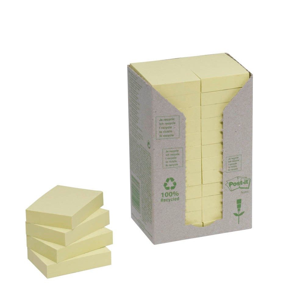 Post-it® Handgelenkstütze Post-it Haftnotizen Recycling, 38 x 51 mm, gelb