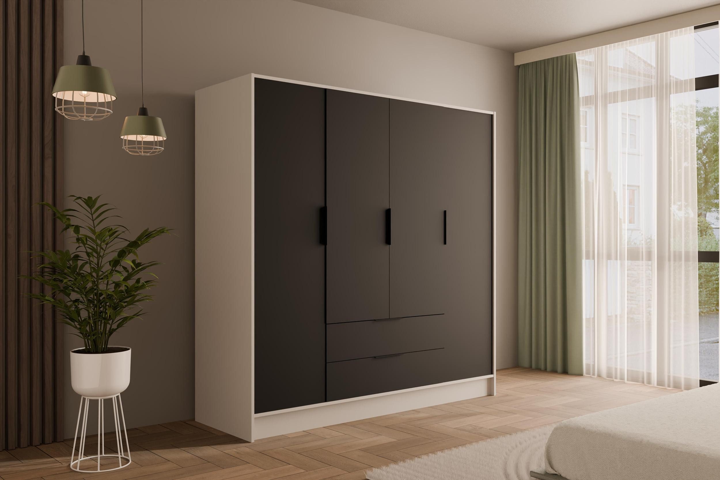 ALTDECOR Drehtürenschrank KOLIN (Kleiderschrank Garderobenschrank mit günstig online kaufen