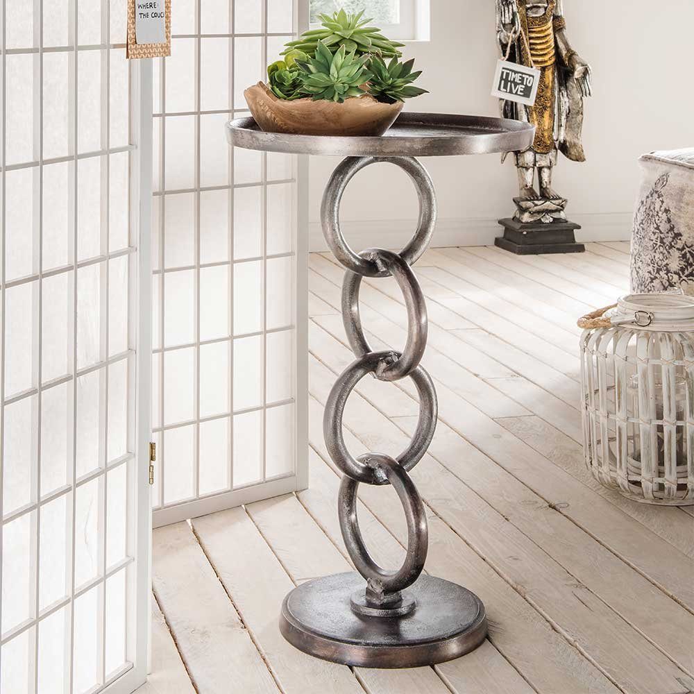 Pharao24 Telefontisch Elba, mit runder Tischplatte