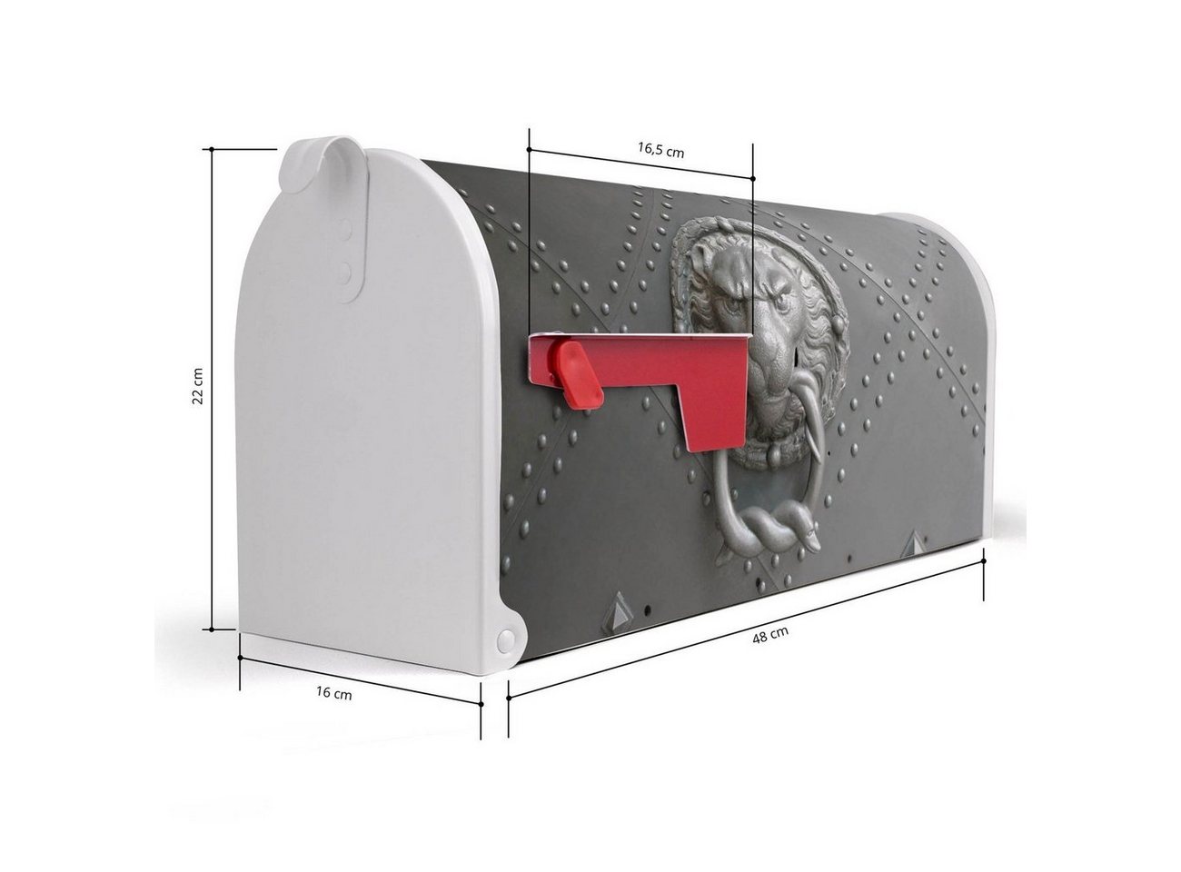 Thumbnail - banjado Amerikanischer Briefkasten Mailbox Eisentor (Amerikanischer Briefkasten, original aus Mississippi USA), 22 x 17 ...