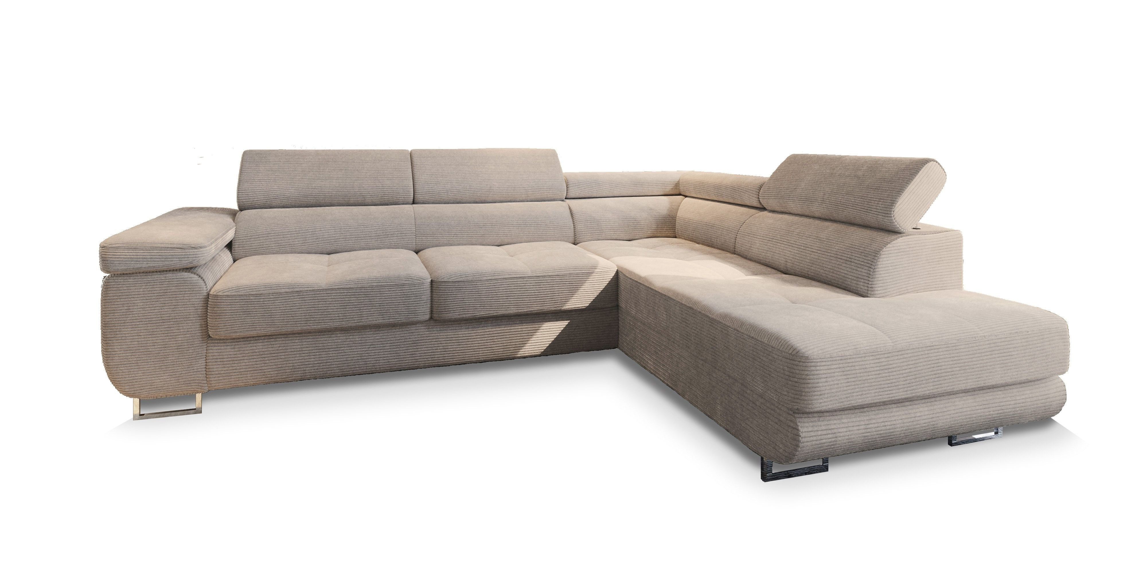 Masseno Ecksofa APIRO mit Schlaffunktion L-Form, Sofa mit Bettkasten günstig online kaufen