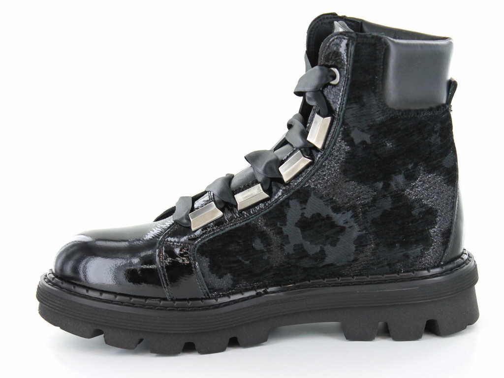 NOCLAIM Inna 1 Pony nero Stiefelette