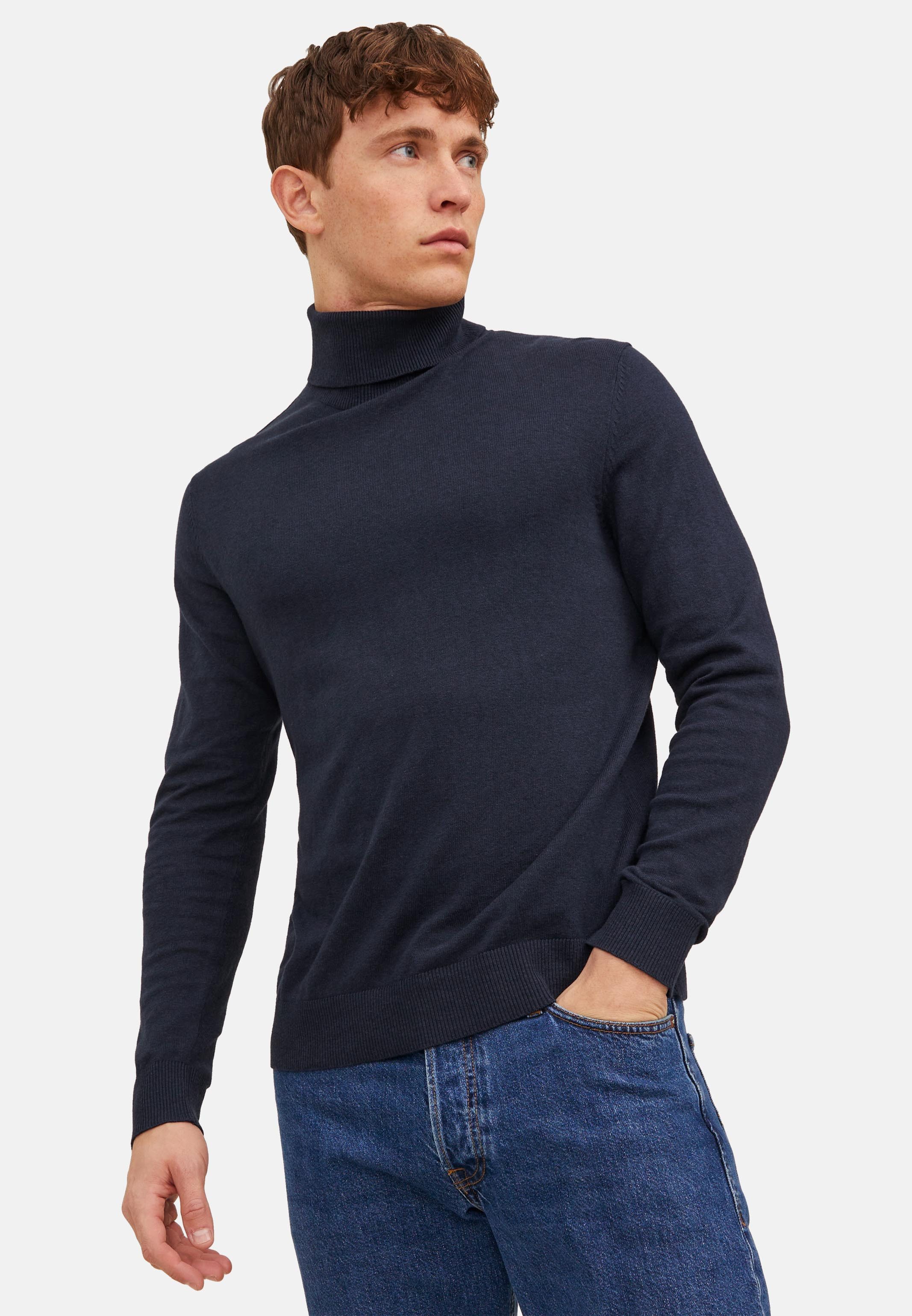 Jack & Jones Rollkragenpullover 2er Pack Emil Knit (Spar-Set, 2-tlg) Pullover - Baumwolle - Atmungsaktiv - Weicher Rollkragen Komfort