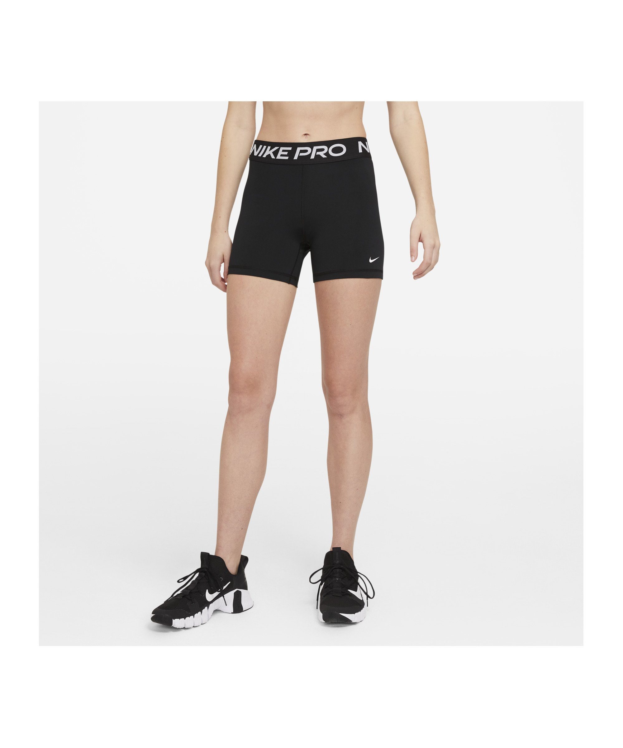 schwarzweiss 5in Training 365 Nike Pro Damen Short Laufshorts