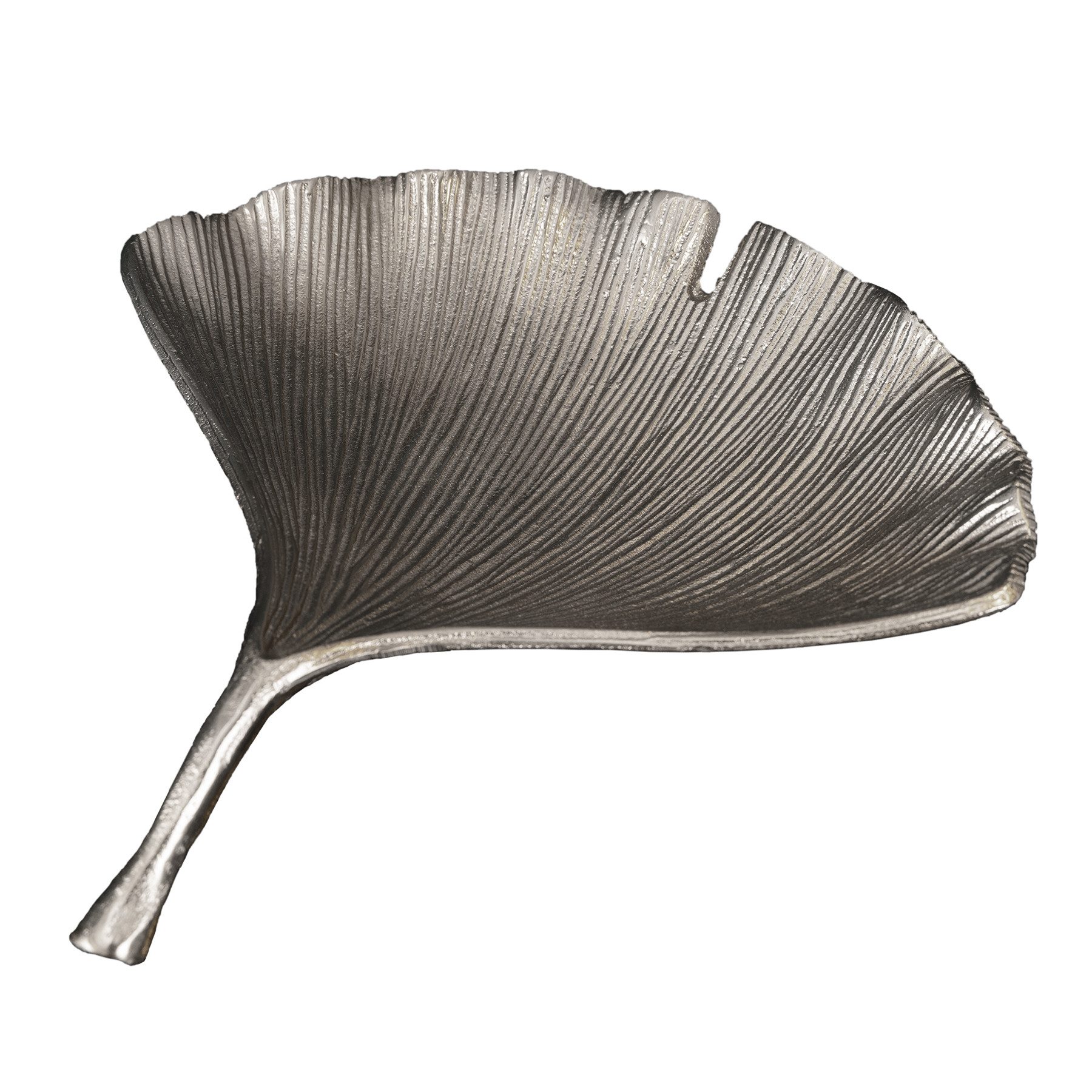 riess-ambiente Dekoschale GINKGO 33cm silber (Einzelartikel, günstig online kaufen
