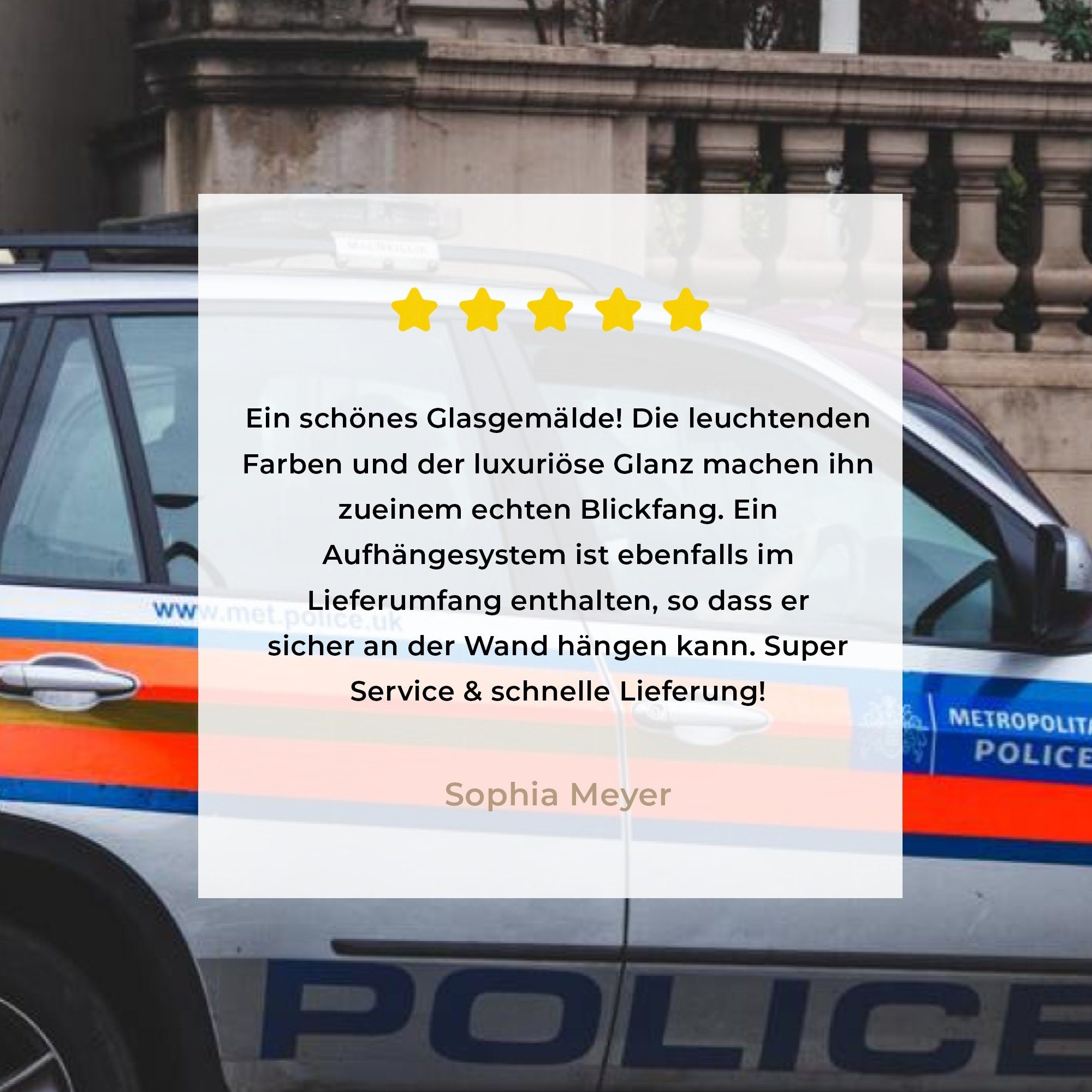 - St), Straße, & Auto Acrylglasbild Polizei - (1 Acrylglasbilder Schlafzimmer MuchoWow Wohnzimmer