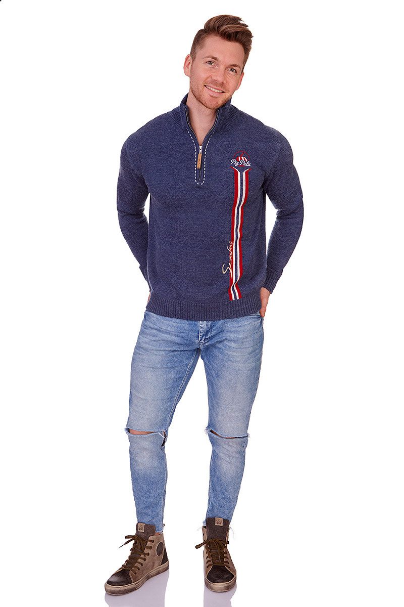 Piz Palü Strickpullover Strickpullover Herren - UTTING - anthrazit, denim