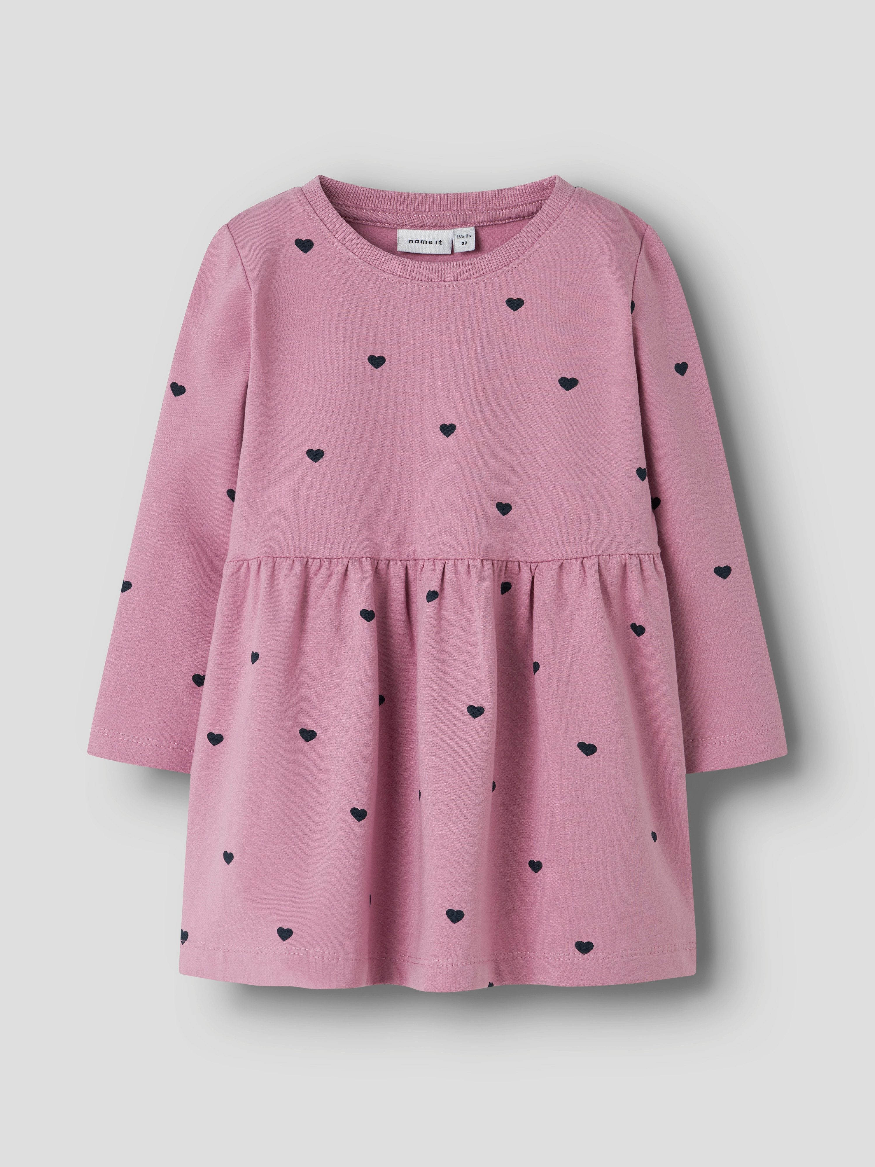 Name It Sweatkleid NMFDAVINA LS SWEAT BRU DRESS NOOS im tollen Alloverprint