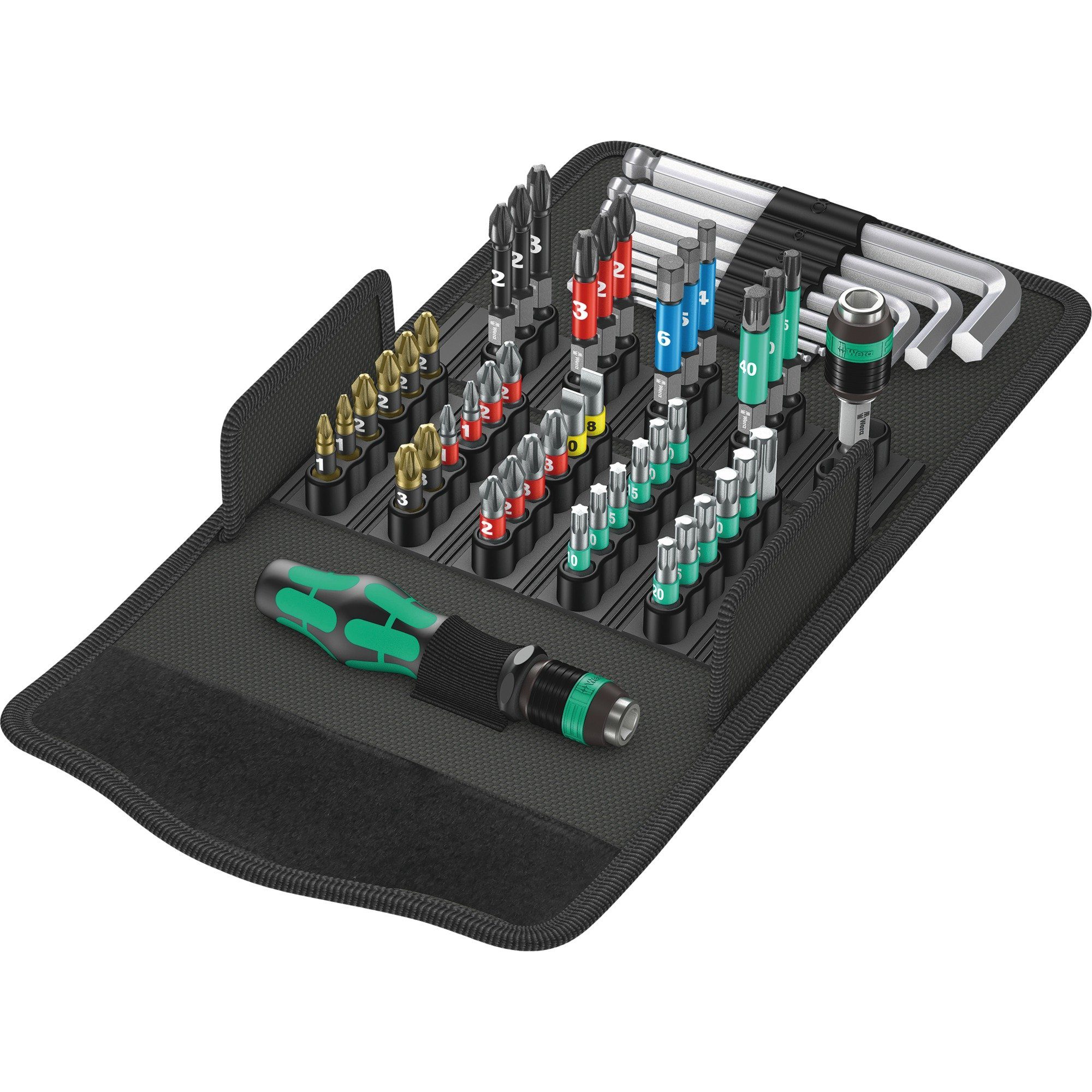 Bohrer- und Bitset Wera Set Kraftform Kompakt 100, Werkzeug-Set