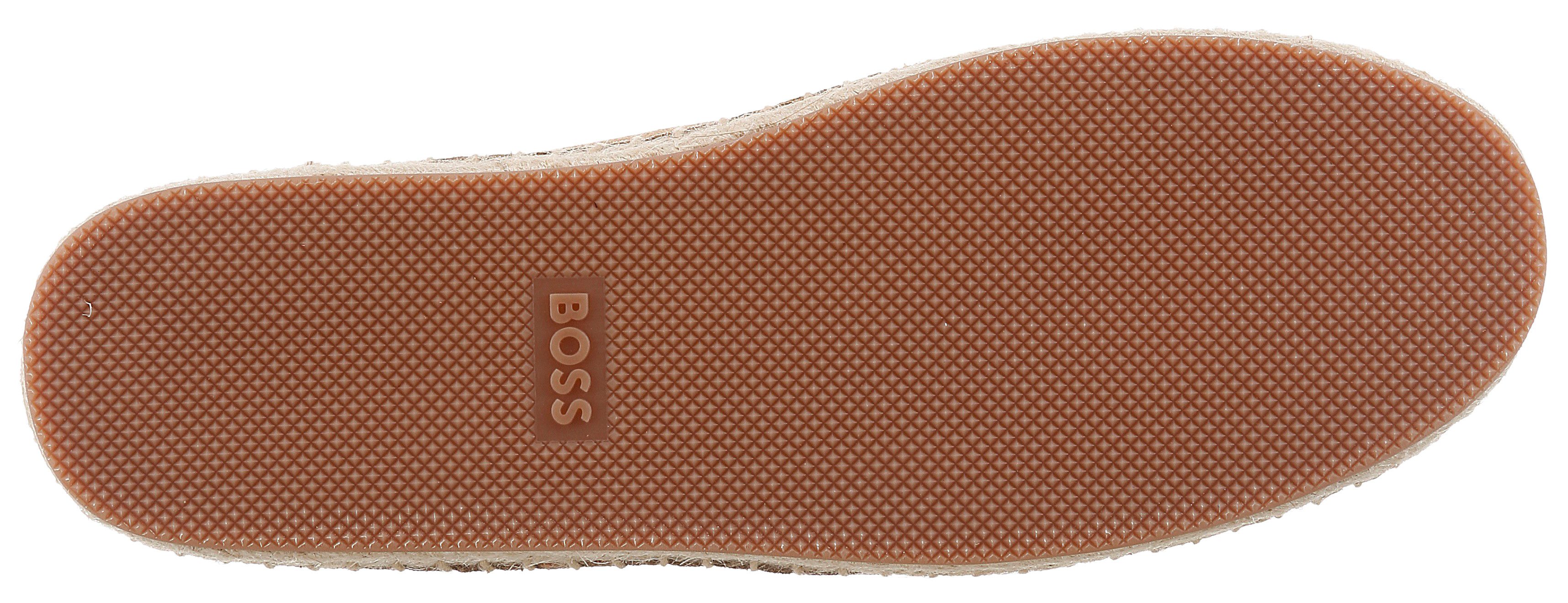 BOSS Madeira_mocc Espadrille Slipper, Schlupfschuh, Sommerschuh, Urlaubsschuh mit Bastumrahmung