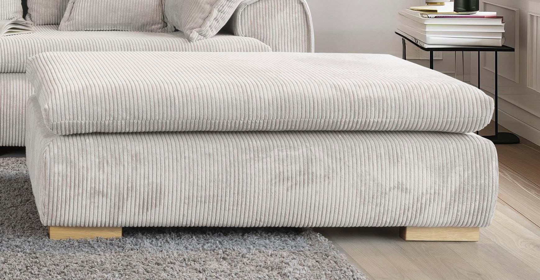 Home affaire Polsterhocker Katja, aus Cord-Bezug günstig online kaufen
