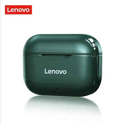 Lenovo LP1 mit Touch-Steuerung Bluetooth-Kopfhörer (True Wireless, Siri, Google Assistant, Bluetooth 5.0, kabellos, Stereo-Ohrhörer mit 300 mAh Kopfhörer-Ladehülle - Grün)