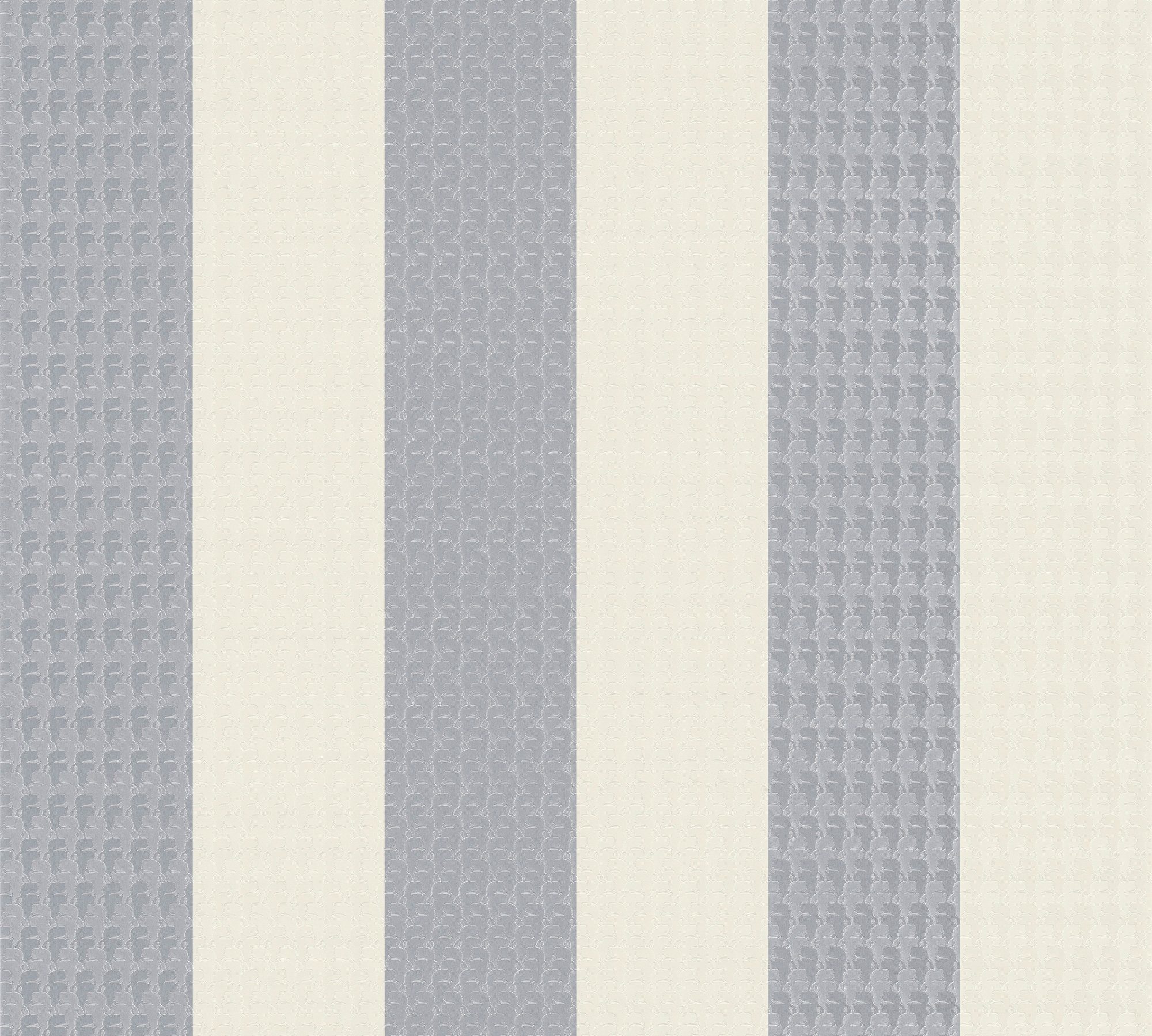 A.S. Création Architects Paper Vliestapete Stripes, Streifen, gestreift, Streifentapete Tapete Designer Karl Lagerfeld grau/weiß/creme
