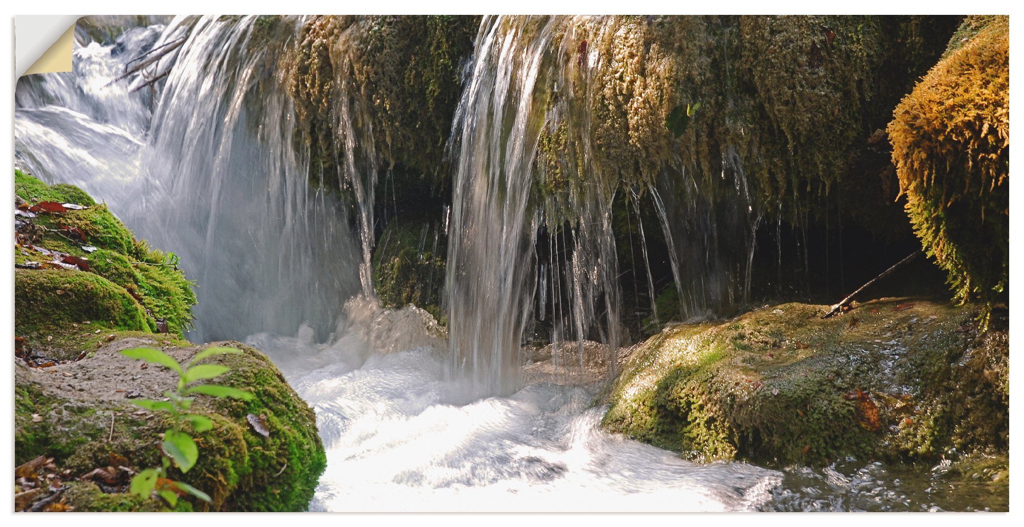 Artland Wandbild Wasserfall, Gewässer (1 St), als Leinwandbild, Wandaufkleber oder Poster in versch. Größen