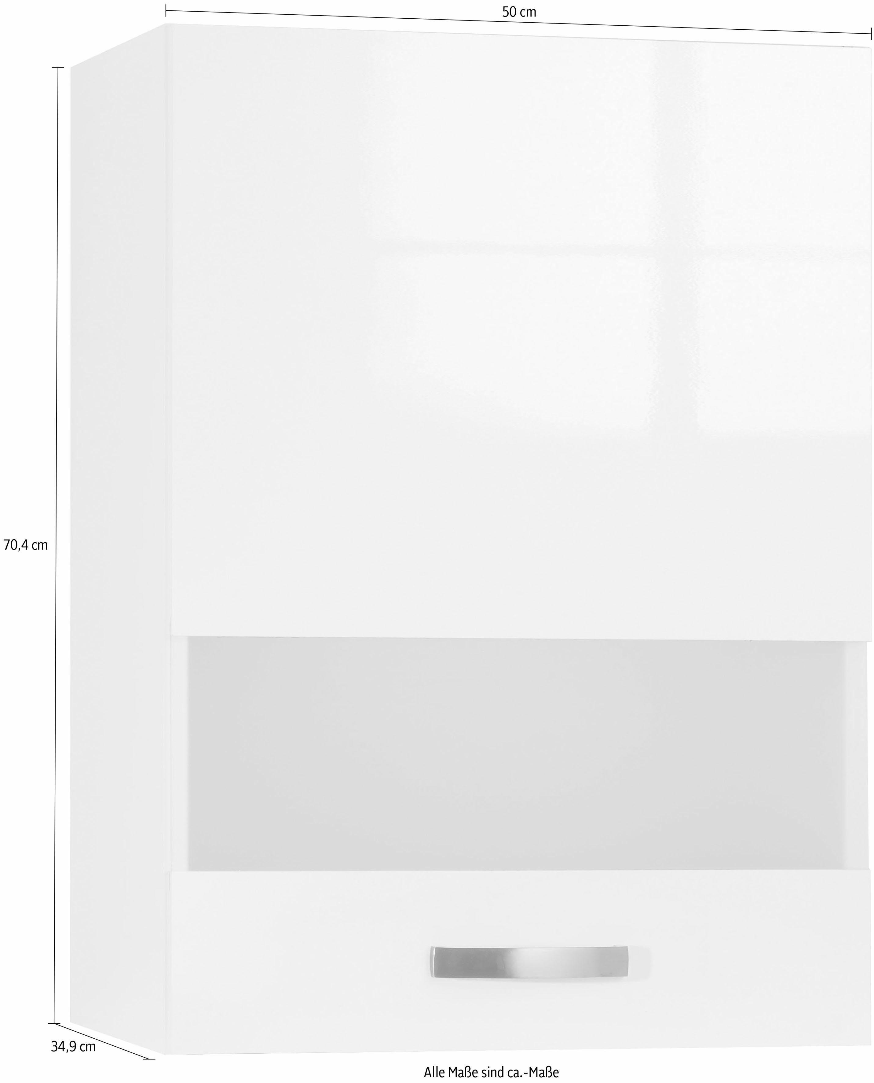 OPTIFIT weiß Glashängeschrank weiß Breite | glänzend/weiß cm 50 Cara