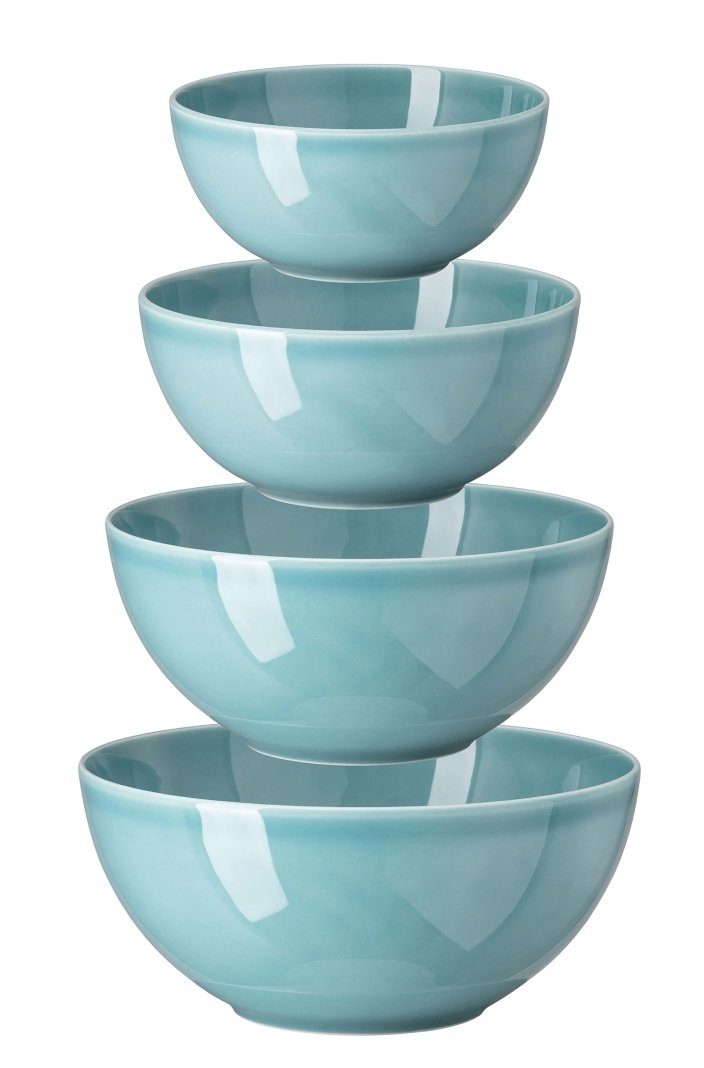 Thomas Porzellan Geschirr-Set Daily Schüsselset Ice Blue 4-teilig, Porzellan, Sets