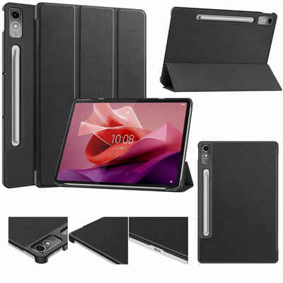 Wigento Tablet-Hülle Für Lenovo Tab P12 12.7 Zoll Tablet 3folt Wake UP Smart Cover Tasche