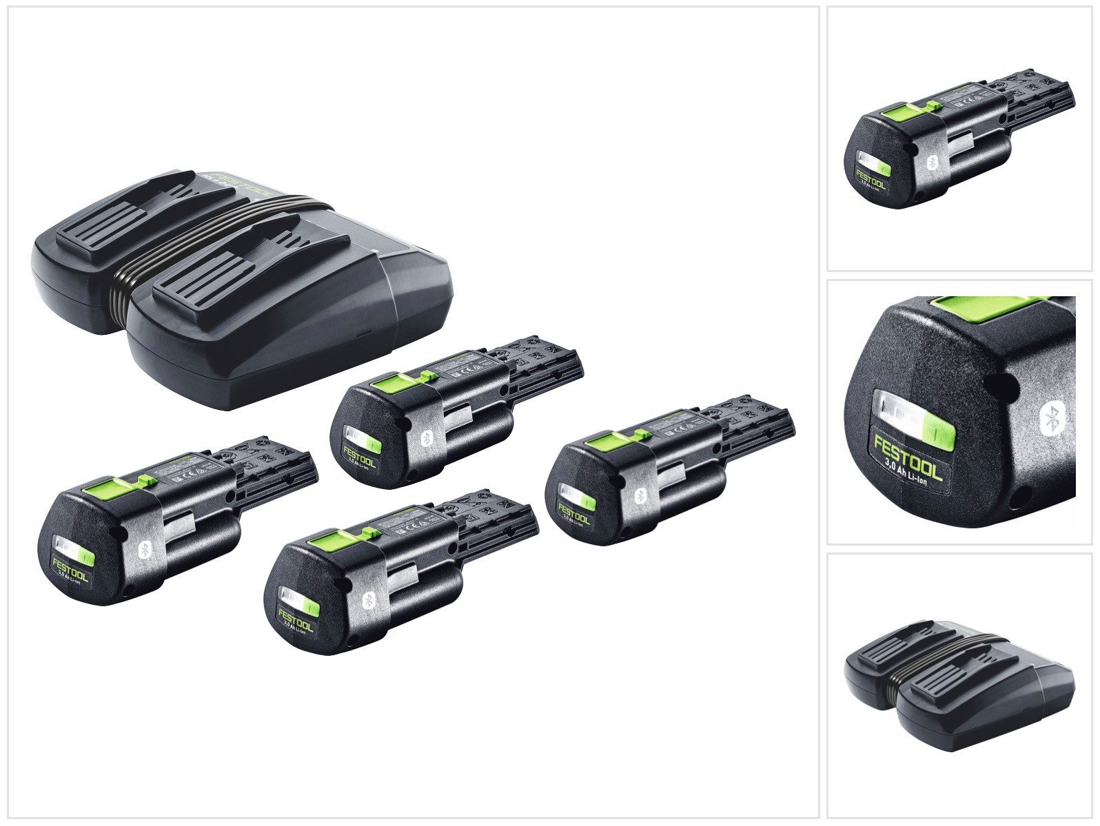 FESTOOL Energie Set 4x BP 18 Li 3,0 Ergo I Akku 18 V 3,0 Ah / 3000 mAh Li-Ion Akkupacks