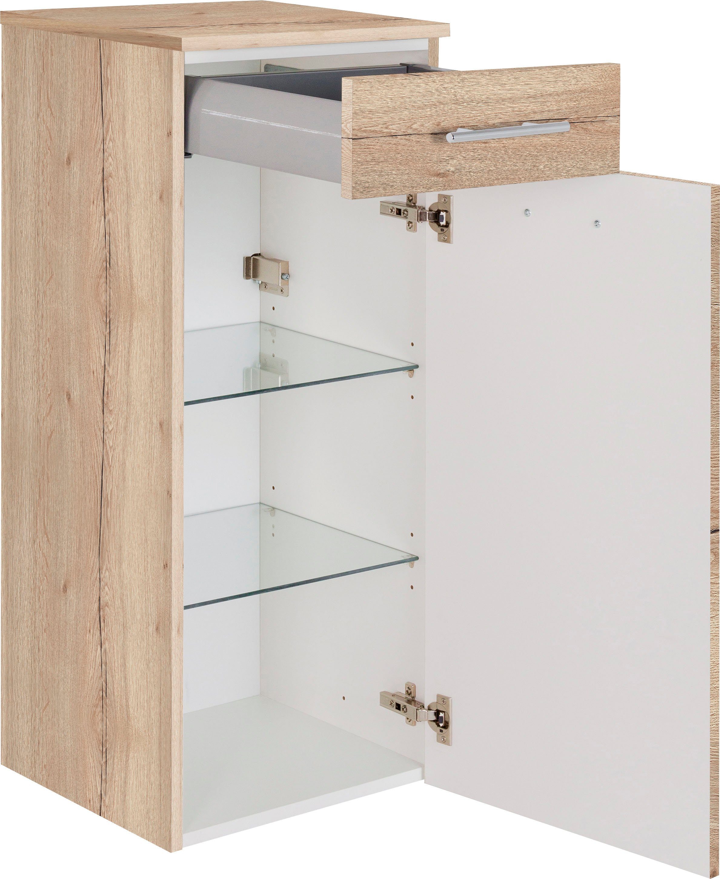 | Struktur Eiche 3040, Midischrank Breite Struktur Eiche 40 MARLIN cm