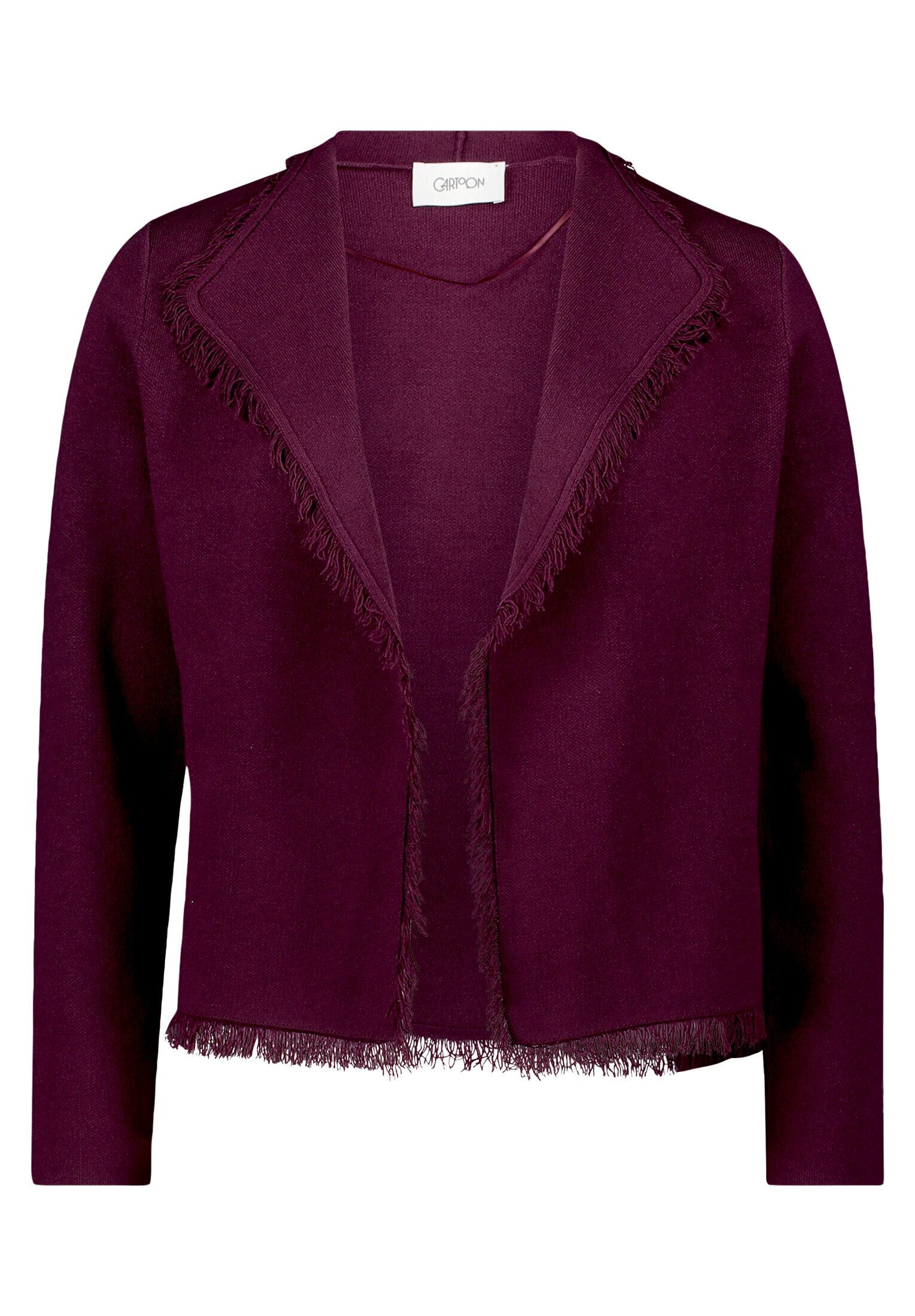 Cartoon Strickjacke Damen mit Fransen (1-tlg)