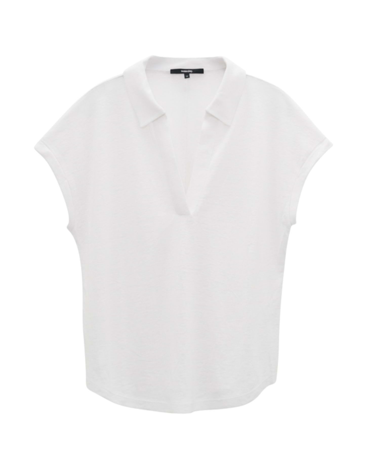 Poloshirt Poloshirt KESIDI Loose aus Leinen Viskose Mix