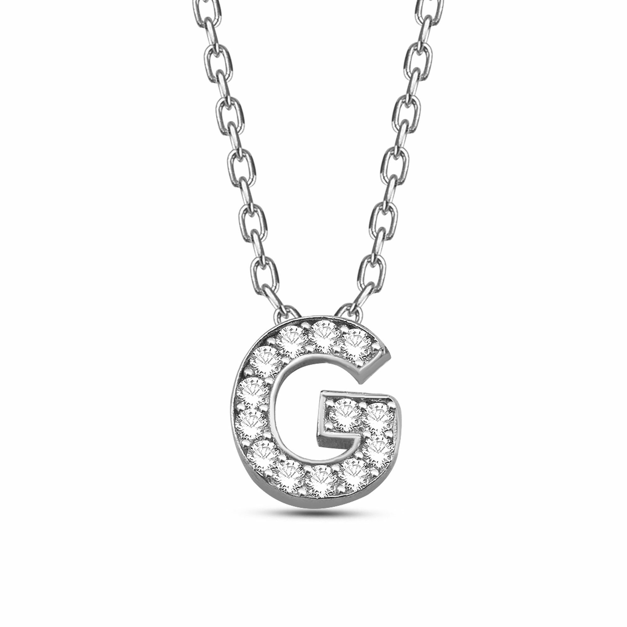 dKeniz Kettenanhänger Buchstabe G 925/- Sterling Silber | Kettenanhänger