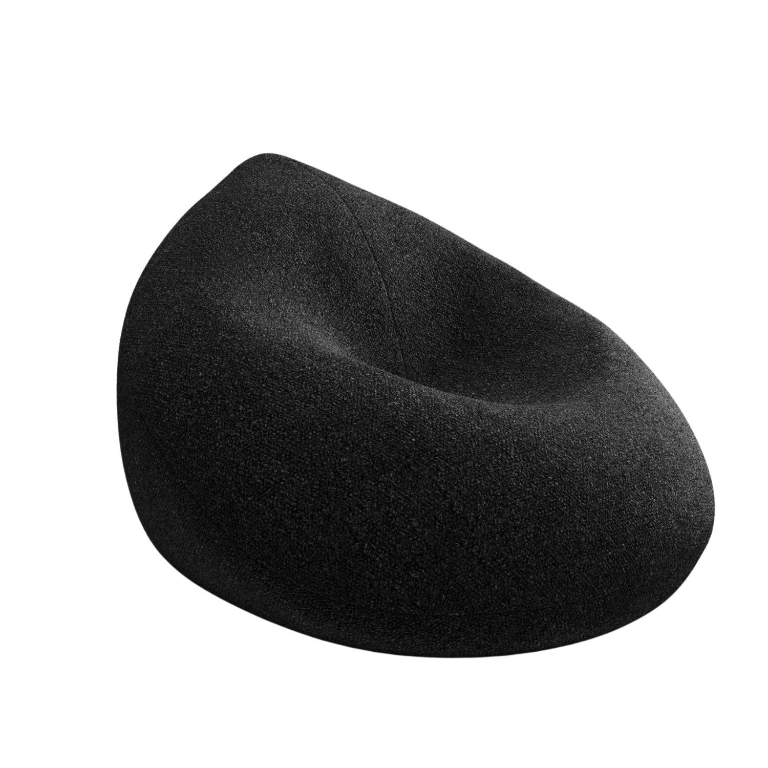 VYNCA Sitzsack Remy Baloo Beanbag (Sitzsack), Indoor Sitzsack, Made in Europe, Stoffart Bouclé Black