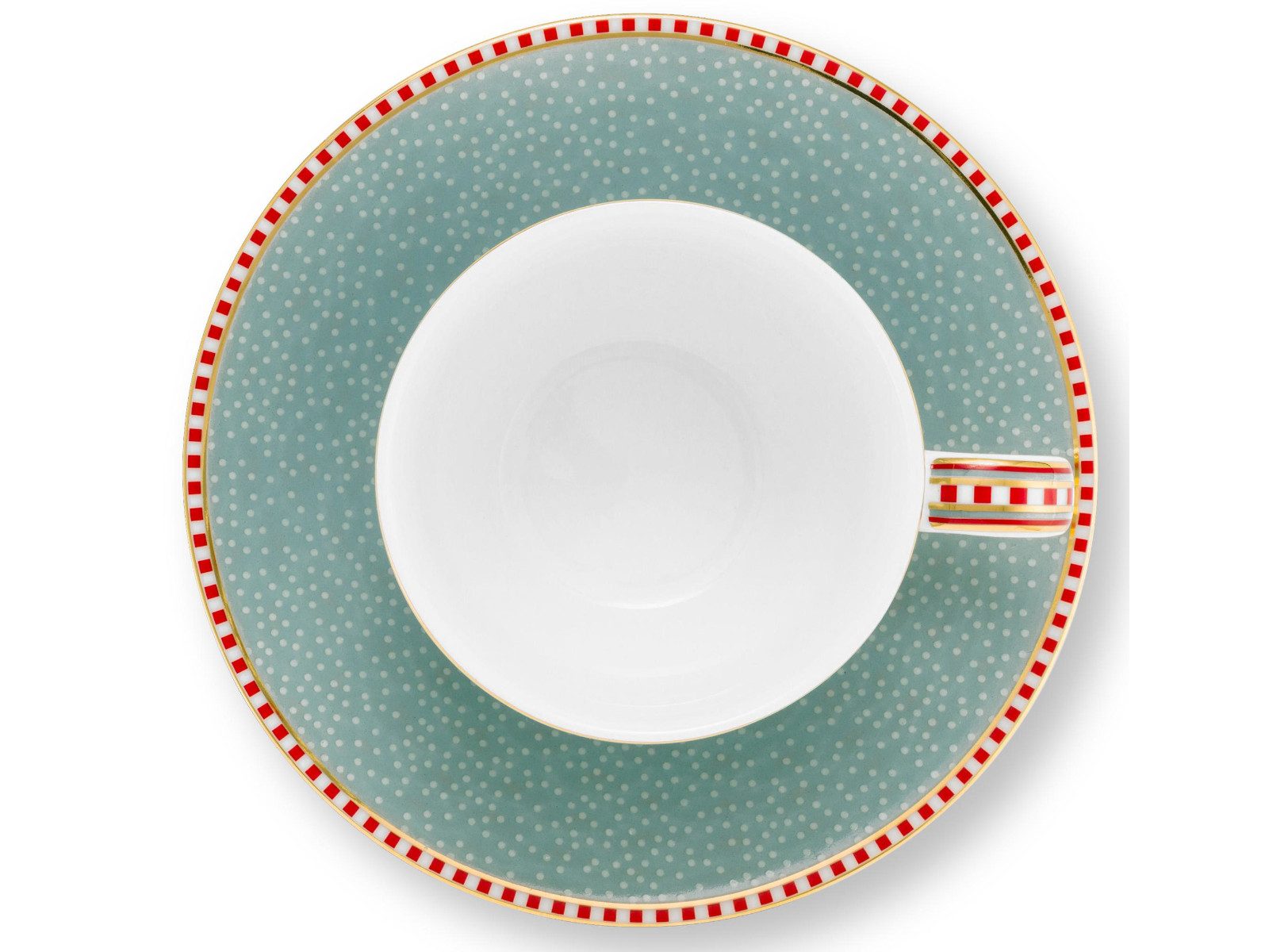 PiP Studio Espressotasse Blooming Tales Blue Espressotasse mit Untertasse 0,12l, Porzellan