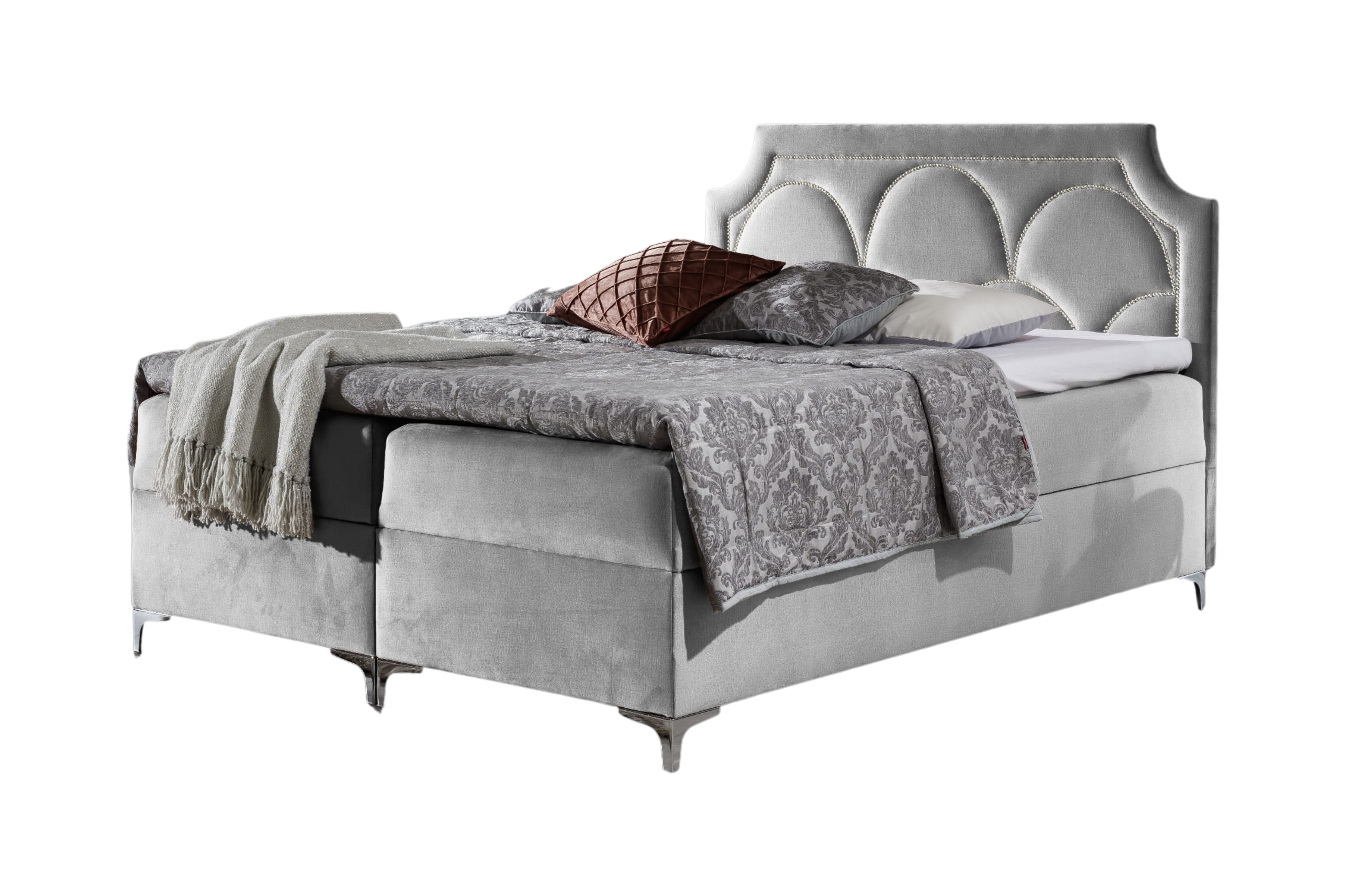 MF Design Boxspringbett Boxspringbett CASCHMIRE mit Bettkasten und Federautomatik, Vorhanden