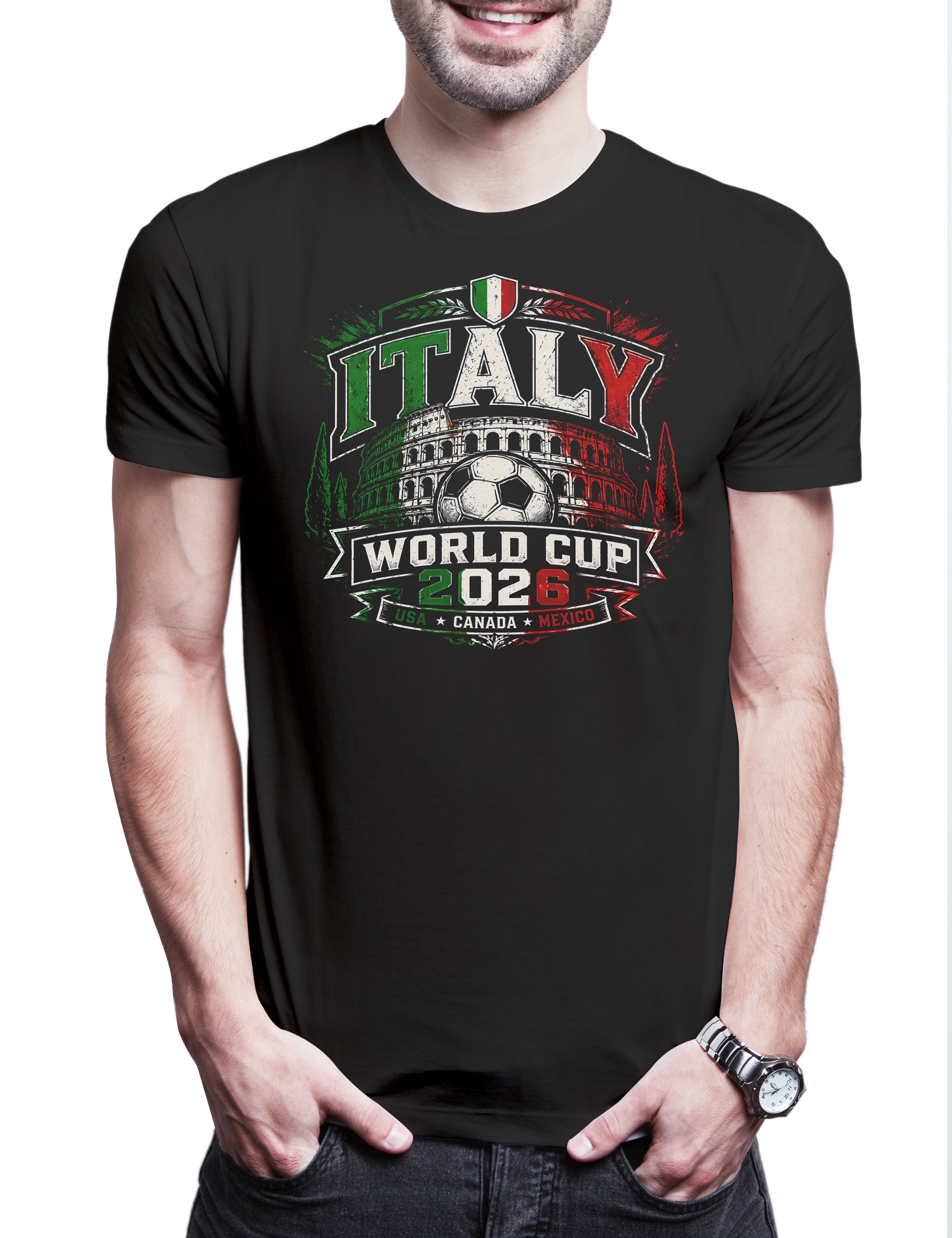 Urban Backwoods Print-Shirt Team Italy 1 Herren T-Shirt Italien Italia Azzurri Roma Tricolore (1-tlg) Colosseo Forza Mediterraneo Vespa