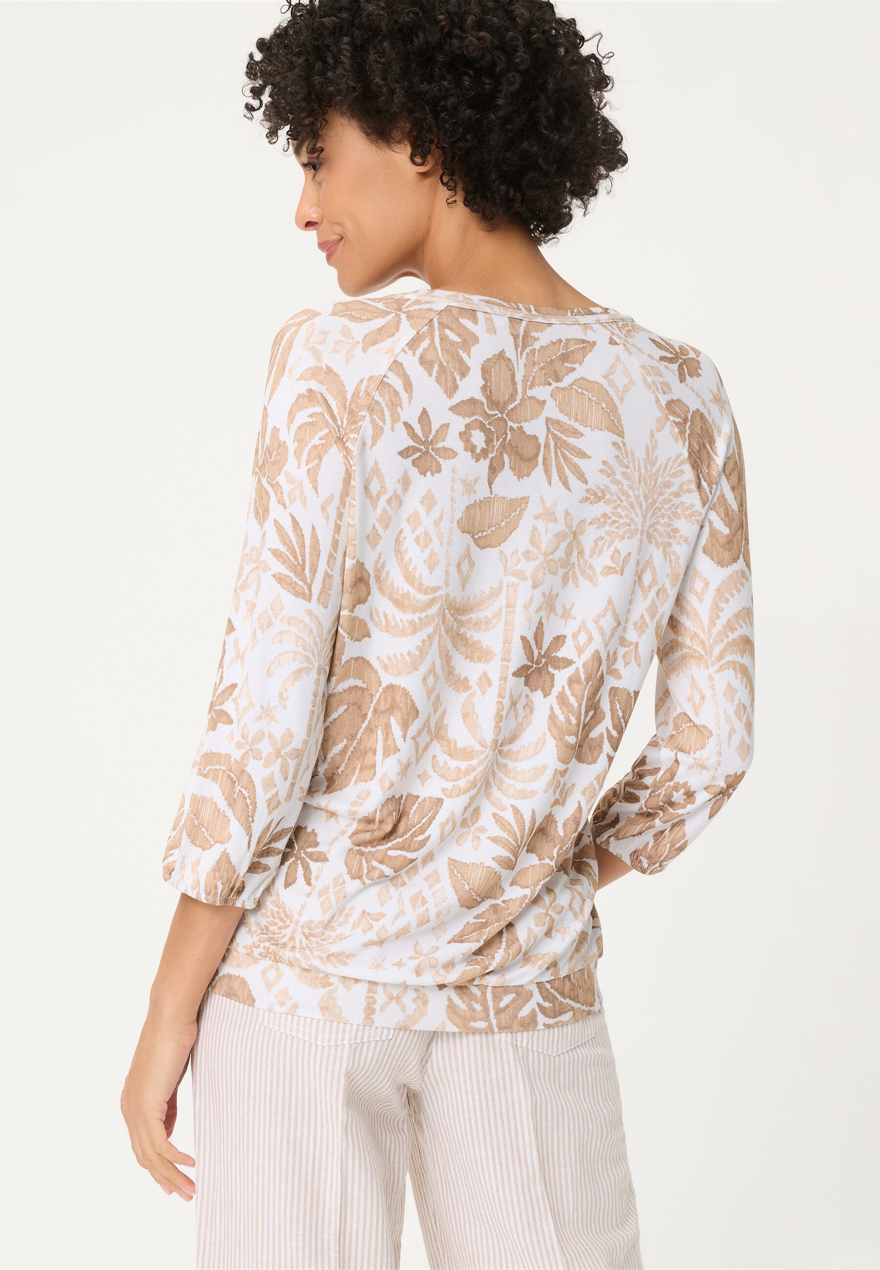 Olsen T-Shirt Shirt mit Allover-Dessin