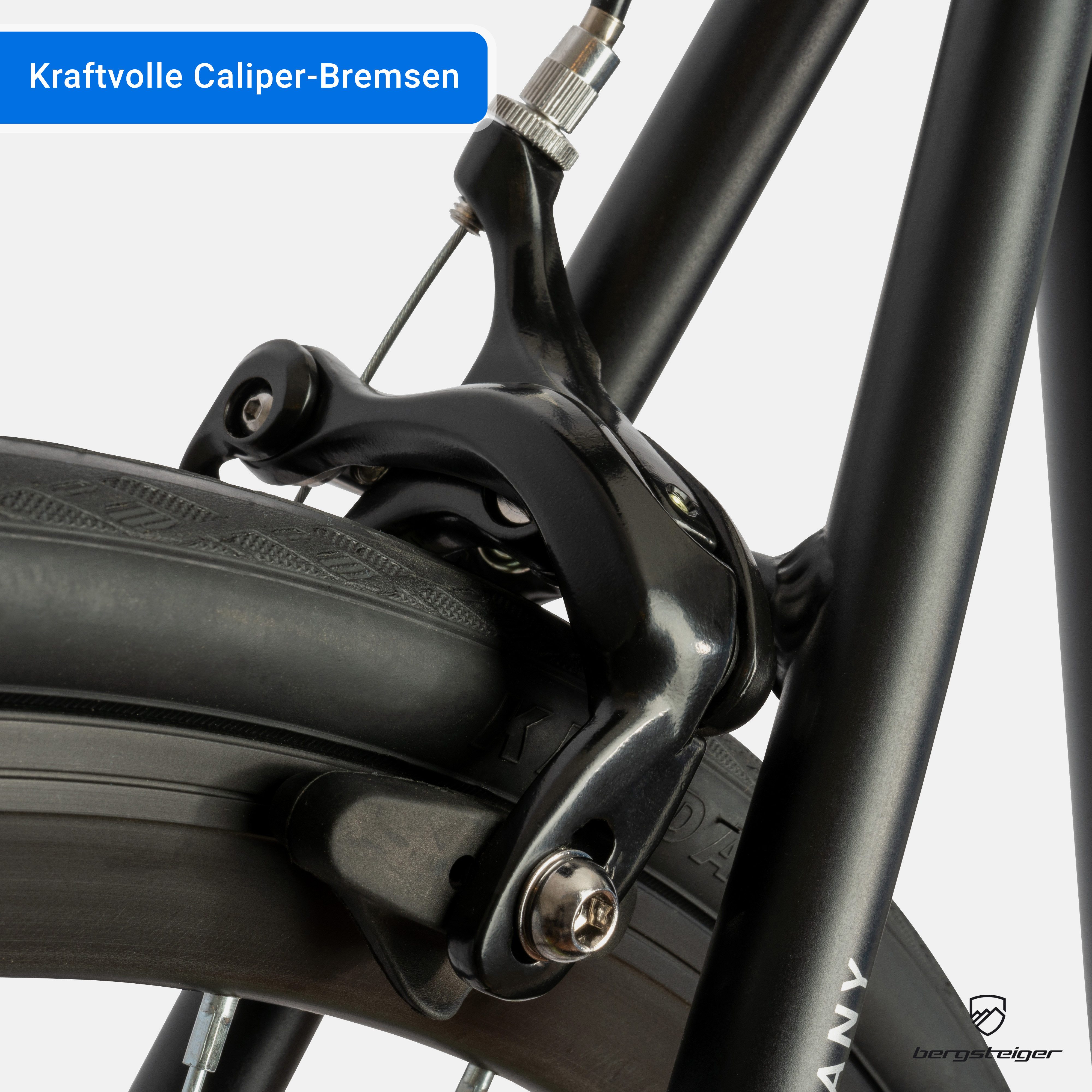 bergsteiger Urbanbike Kyoto 28 Zoll Singlespeed Fixie Fahrrad, Damen, Herren, 1 Gang, Caliper-Bremsen, Flip-Flop-Nabe