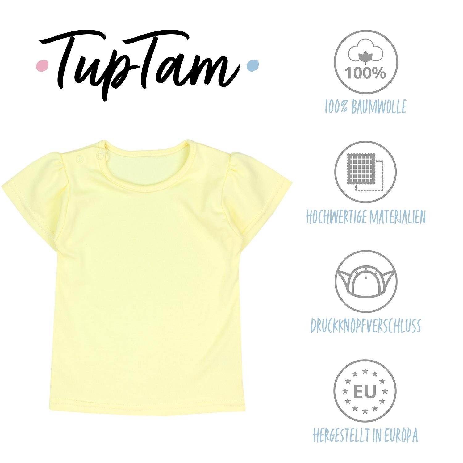 TupTam T-Shirt TupTam Baby Mädchen Kurzarm T-Shirt Gemustert Bunt 5er Set