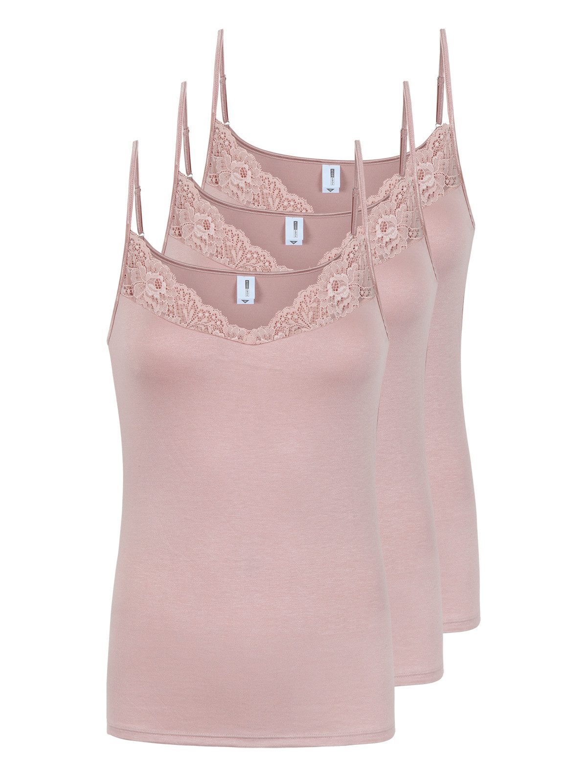 Achseltop 3er Pack Damen Spaghettitop Temptation